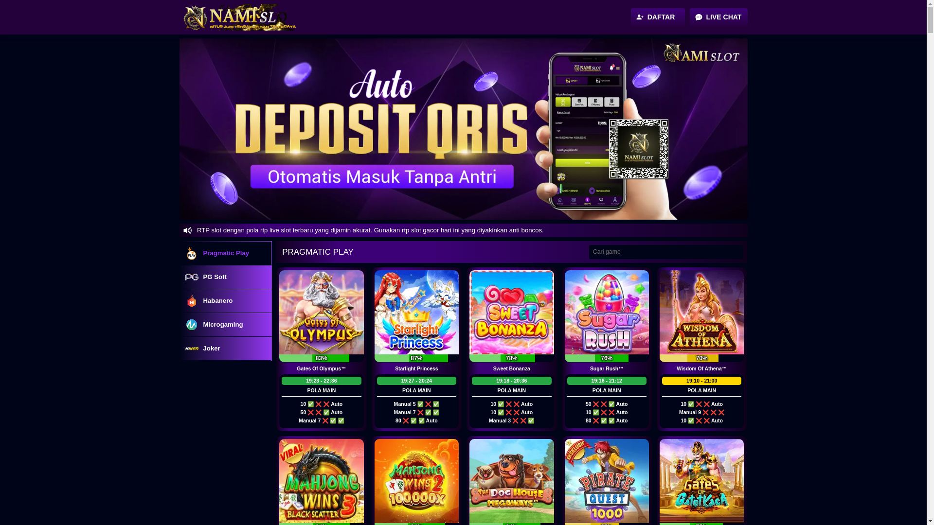 website screenshot of https://namirtp.pages.dev/