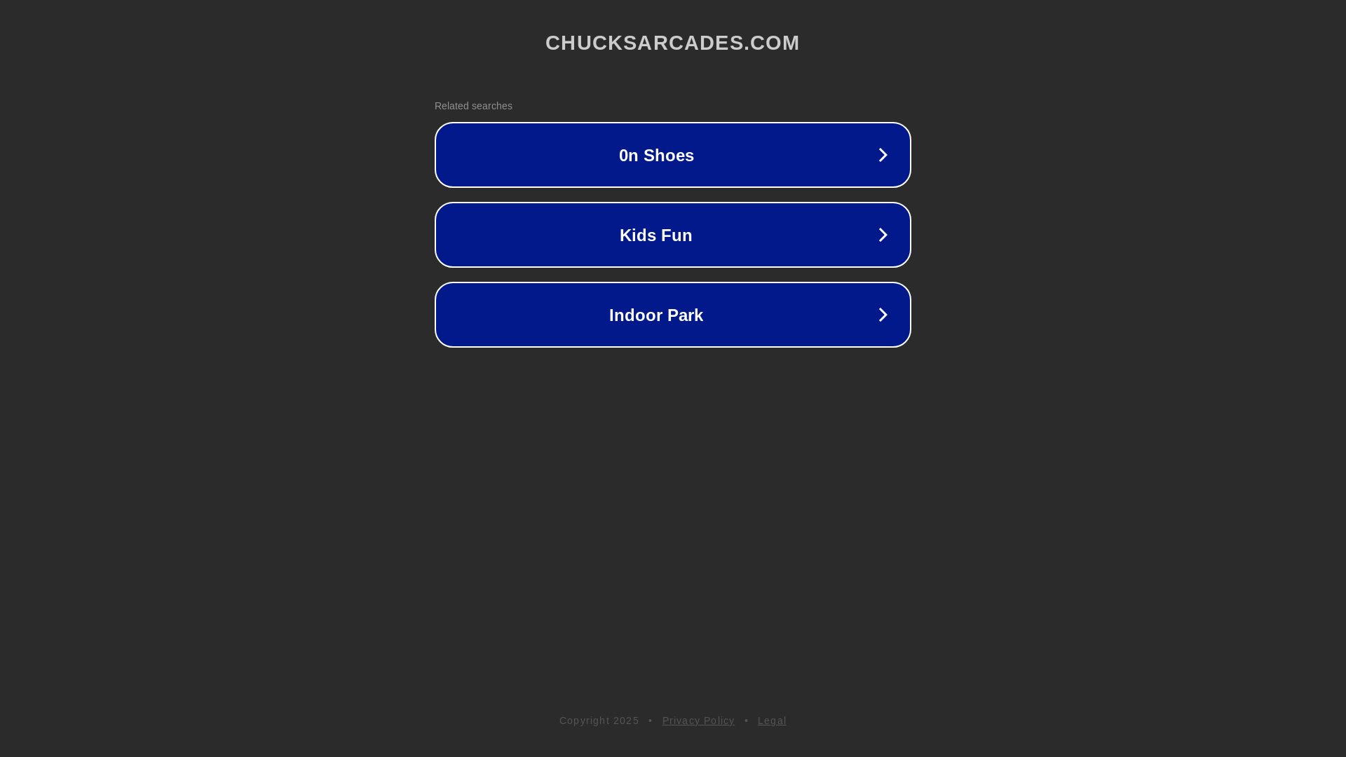 website screenshot of https://chucksarcades.com/
