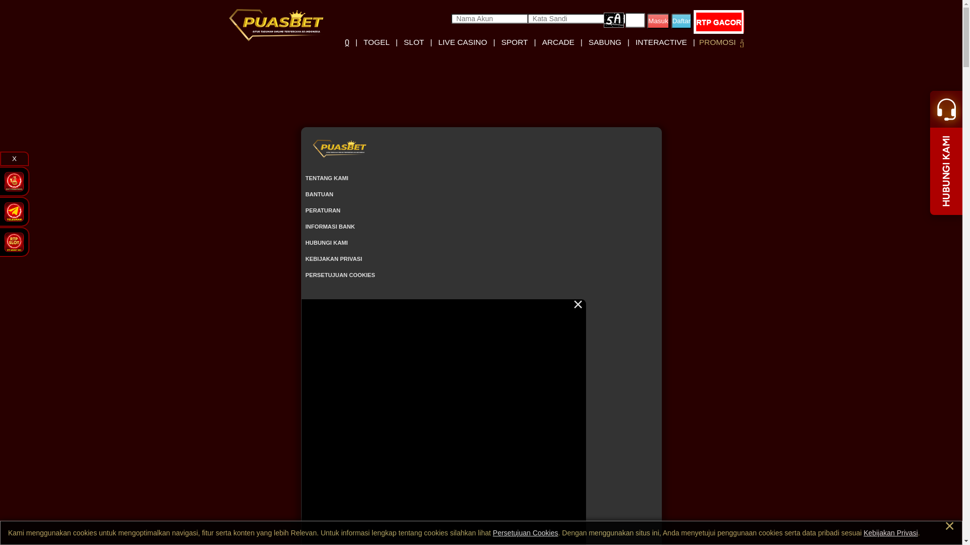 website screenshot of https://puasbetmerah.club/