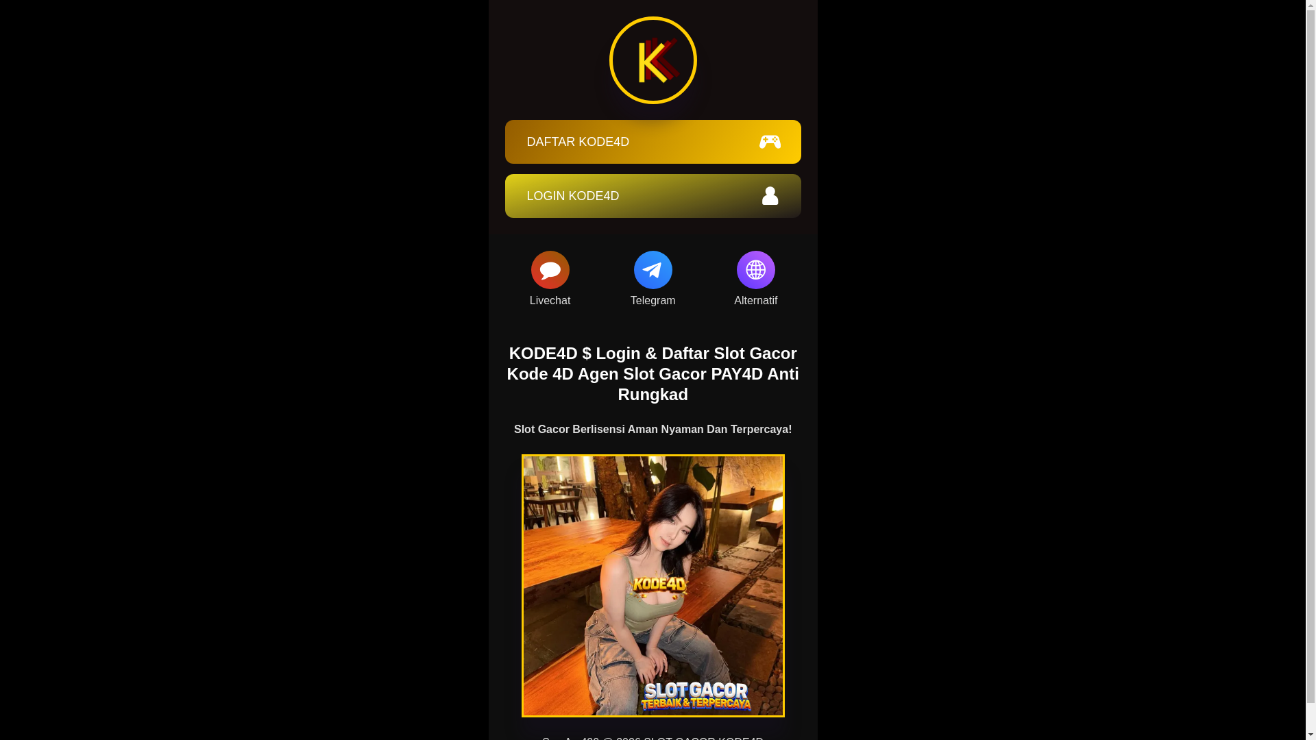 website screenshot of https://slotgacor-kode4d.pages.dev/