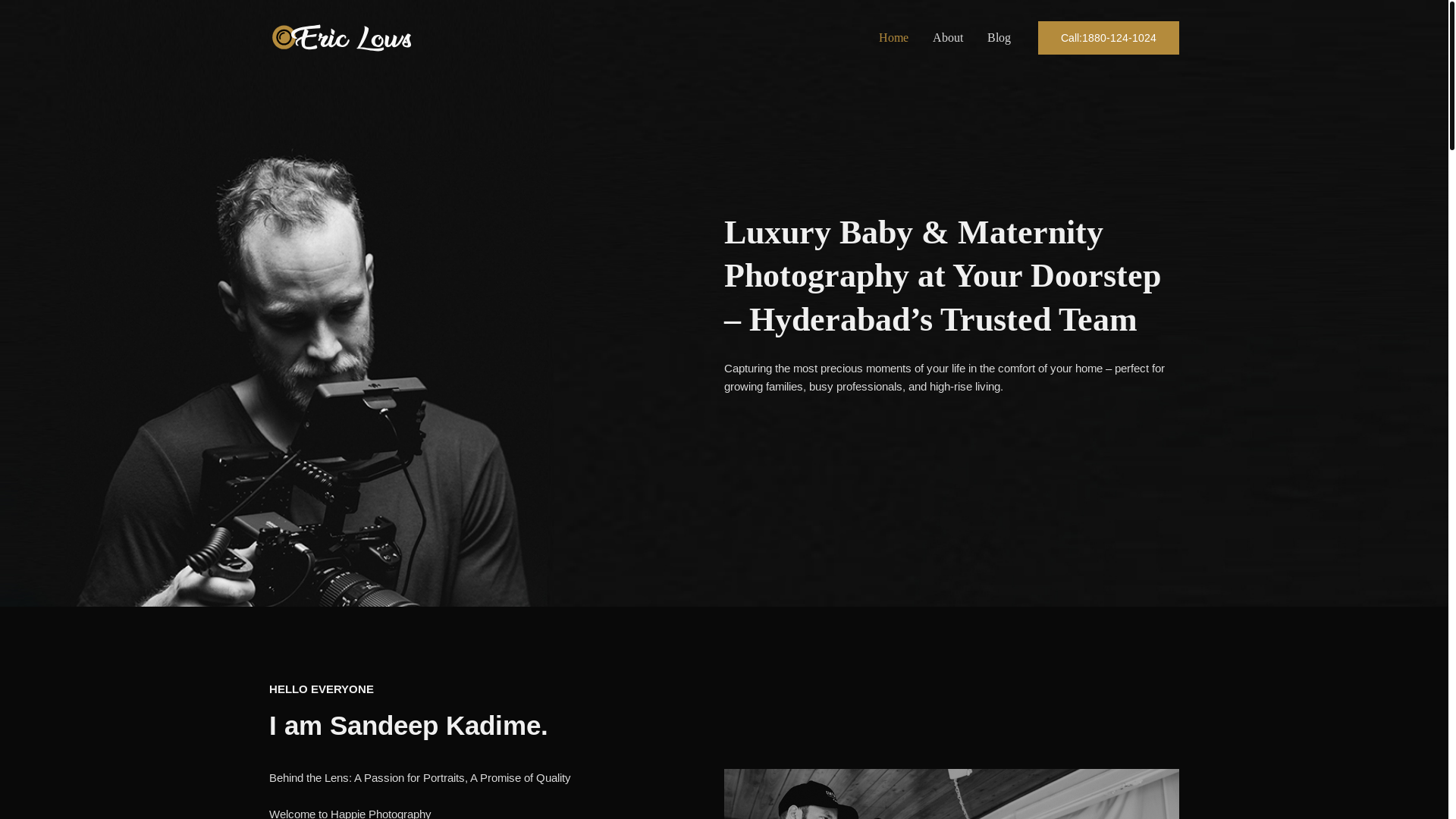 website screenshot of https://happiephoto.in/