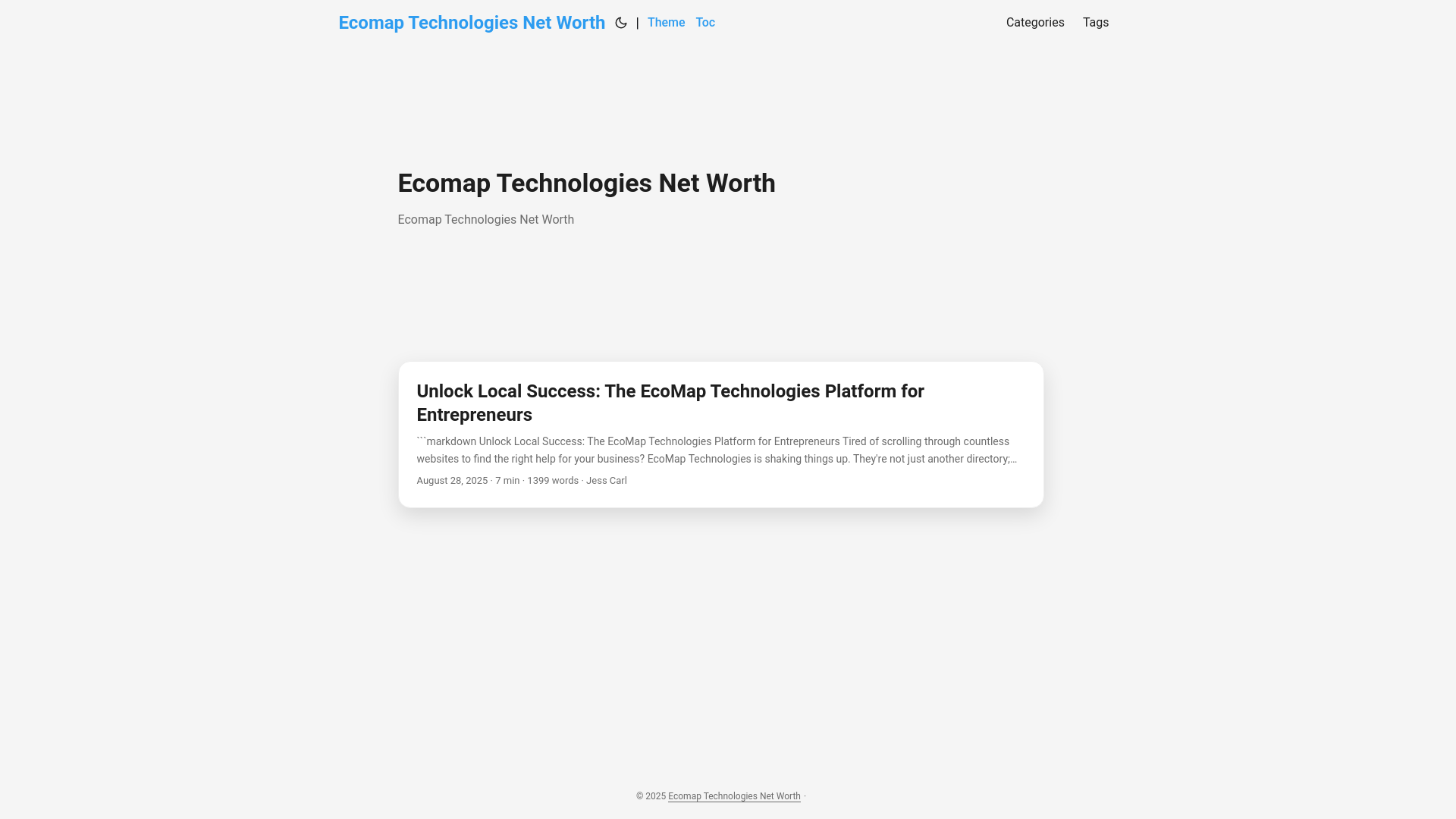 website screenshot of https://ecomap-technologies-net-worth.pages.dev/