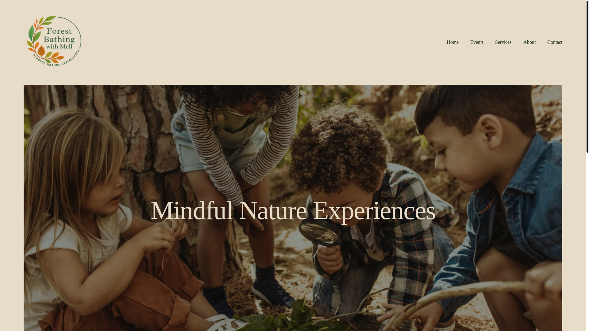 website screenshot of https://forestbathingwithmell.com/