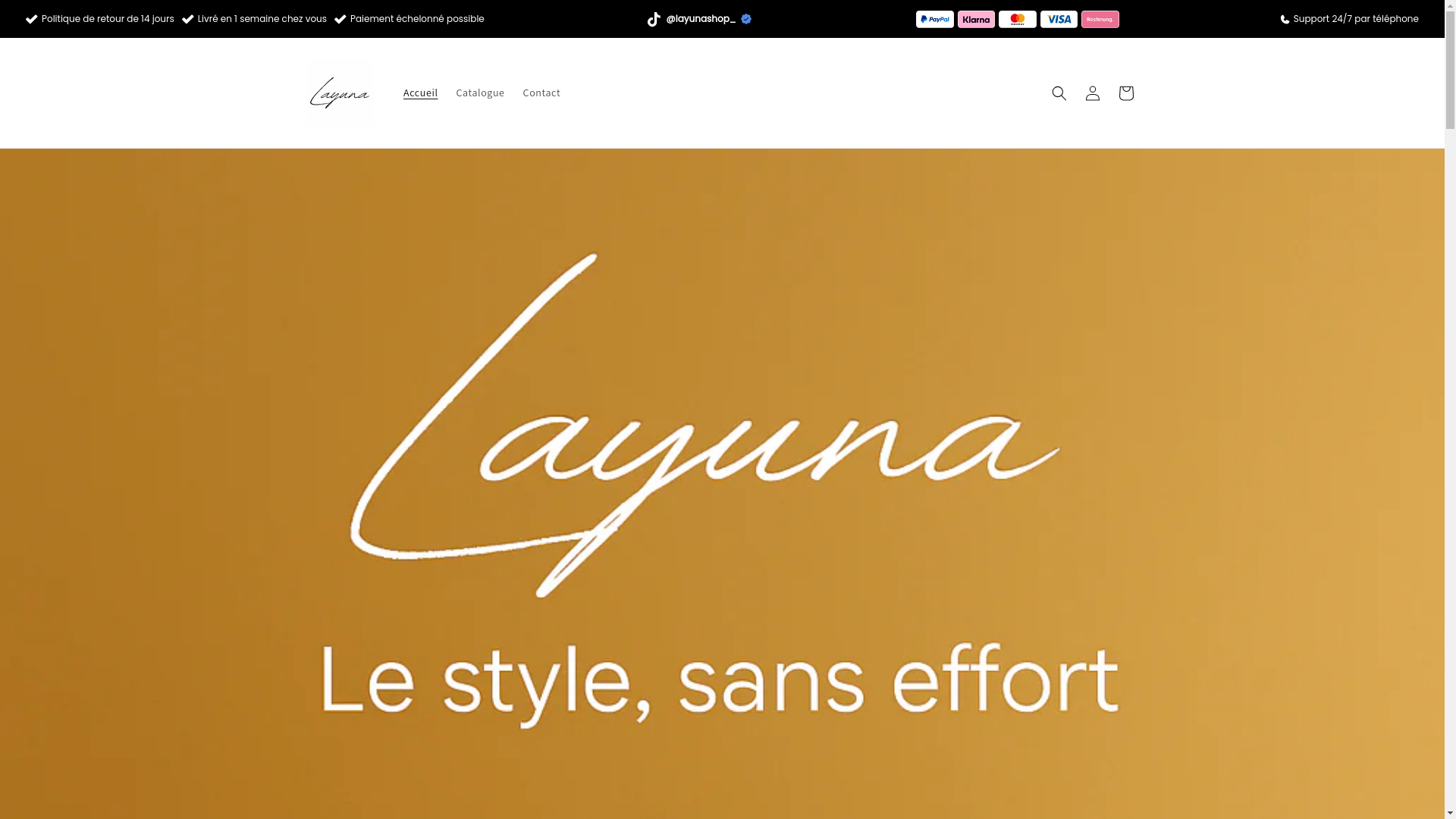 website screenshot of https://layuna.fr/