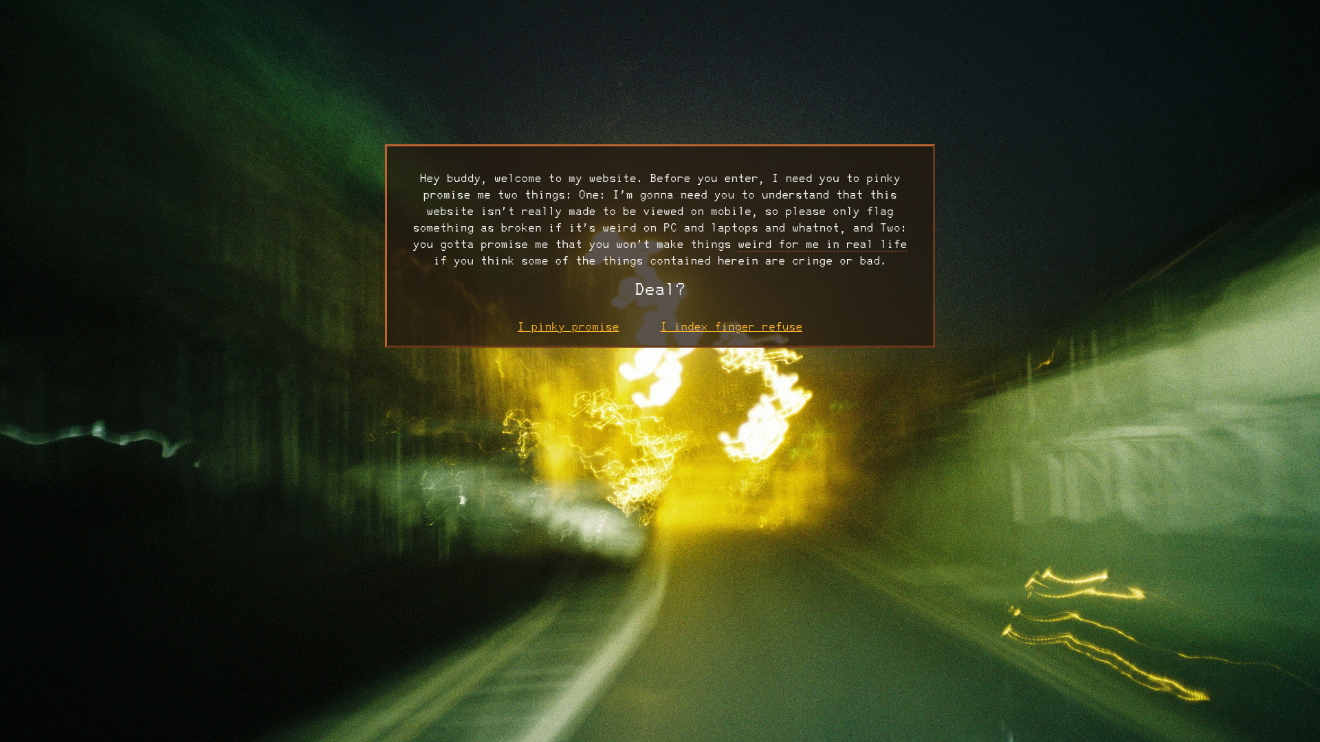 website screenshot of https://streetsandsodiumlights.pages.dev/