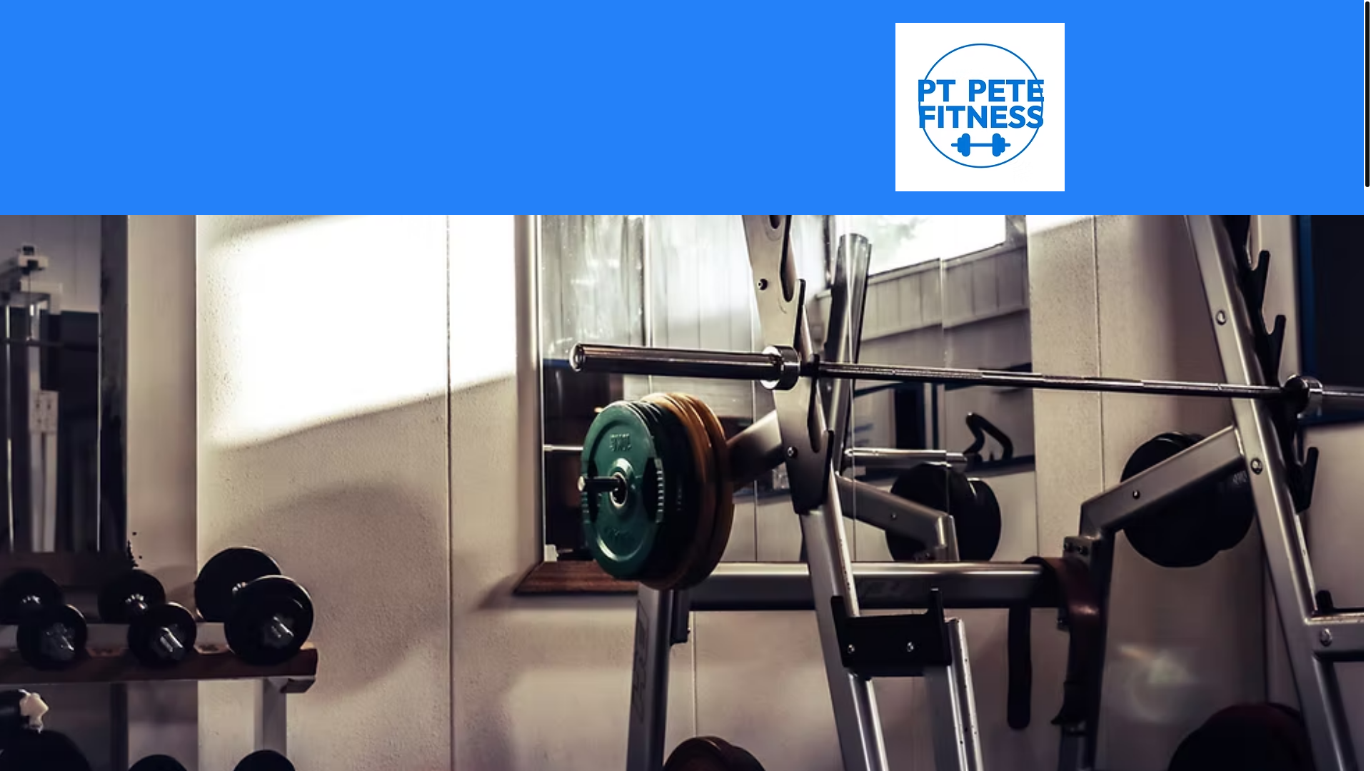 website screenshot of https://ptpetefitness.com/
