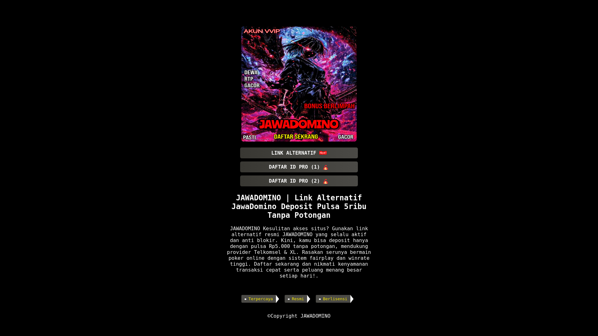 website screenshot of https://pulsajawa.pages.dev/