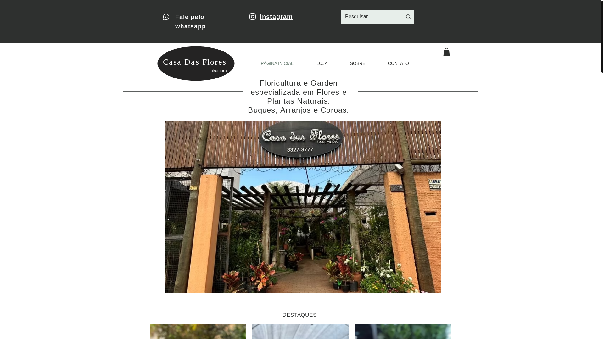 website screenshot of https://floriculturacasadasflores.net.br/