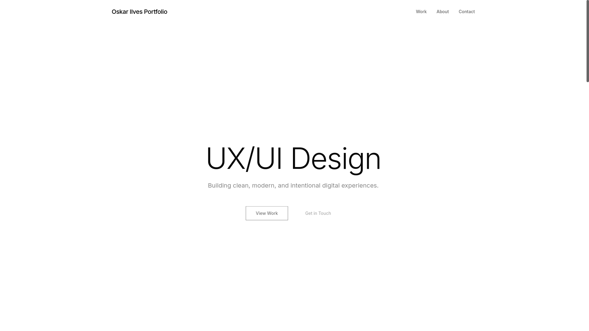 website screenshot of https://oskarilves.xyz/