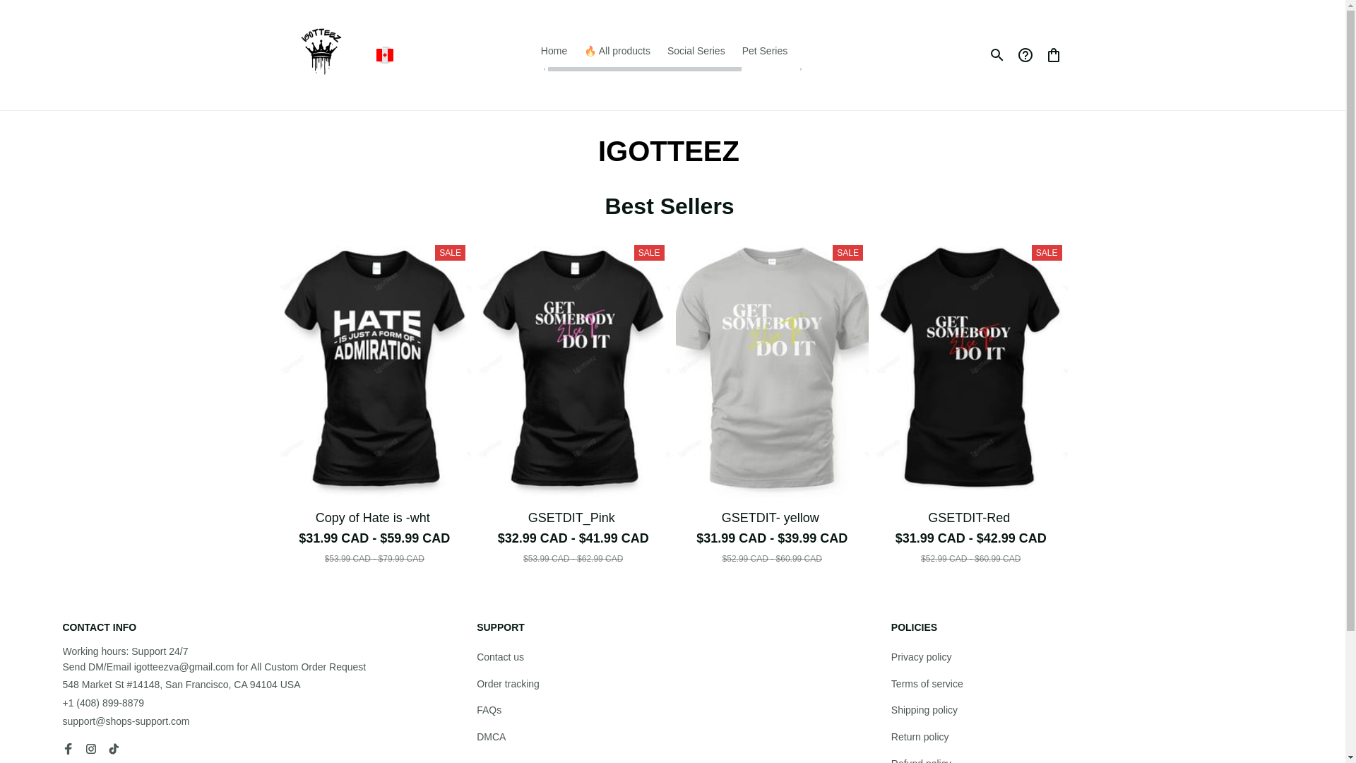 website screenshot of https://igotteezva.com/