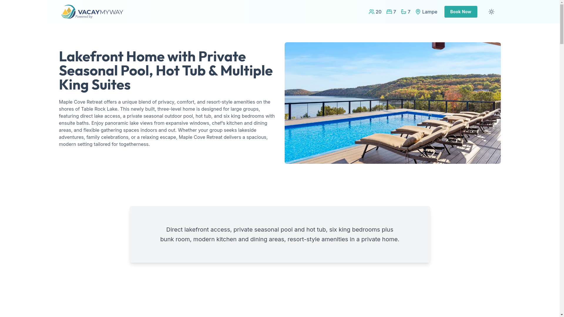 website screenshot of https://tablerockfront.properties/