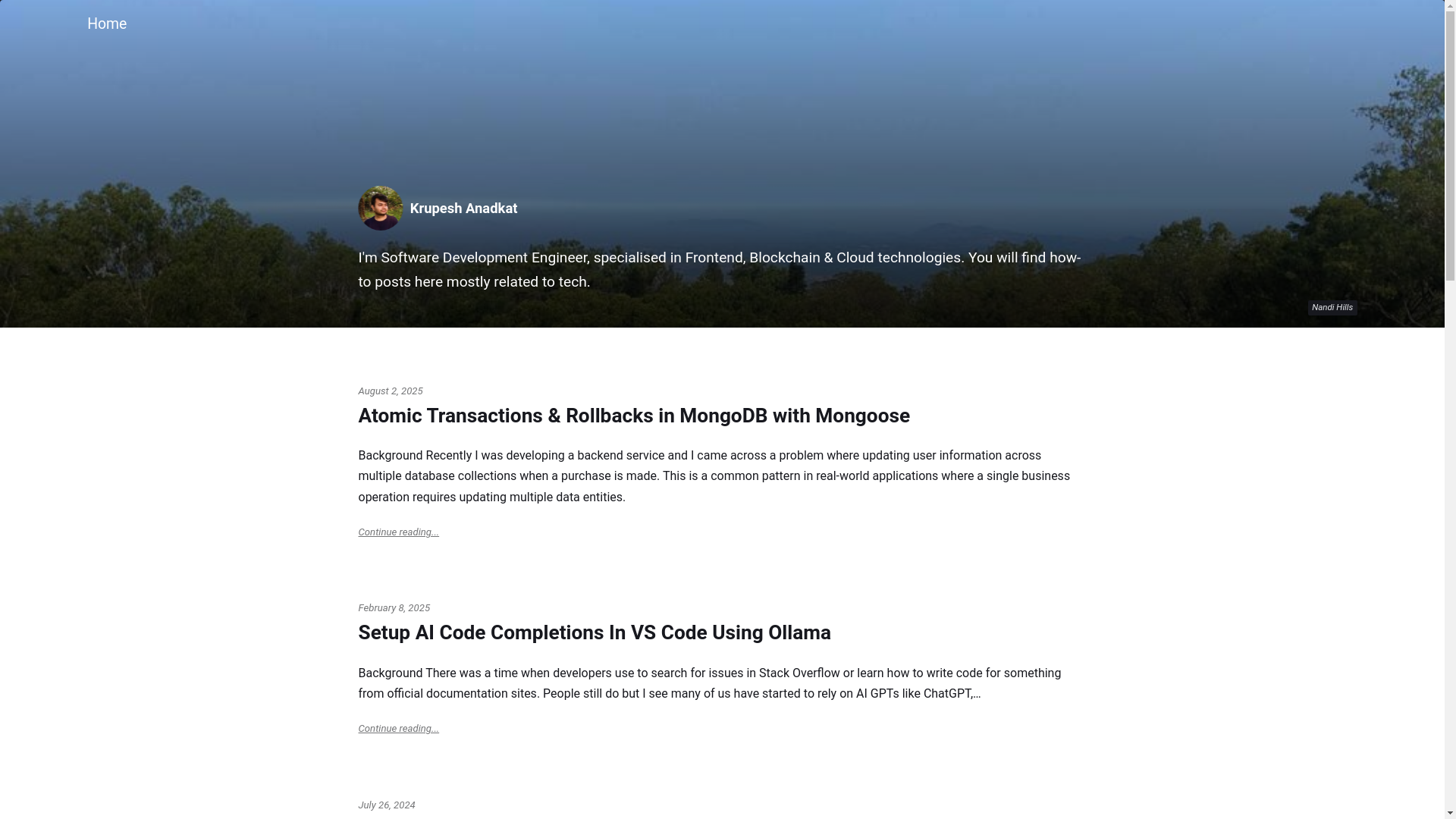 website screenshot of https://krupeshanadkat.pages.dev/