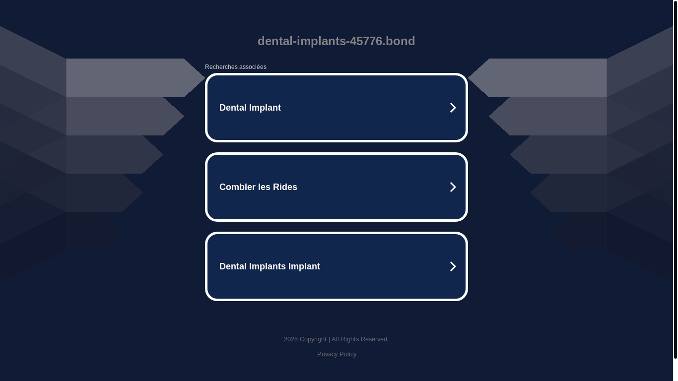 website screenshot of https://dental-implants-45776.bond/