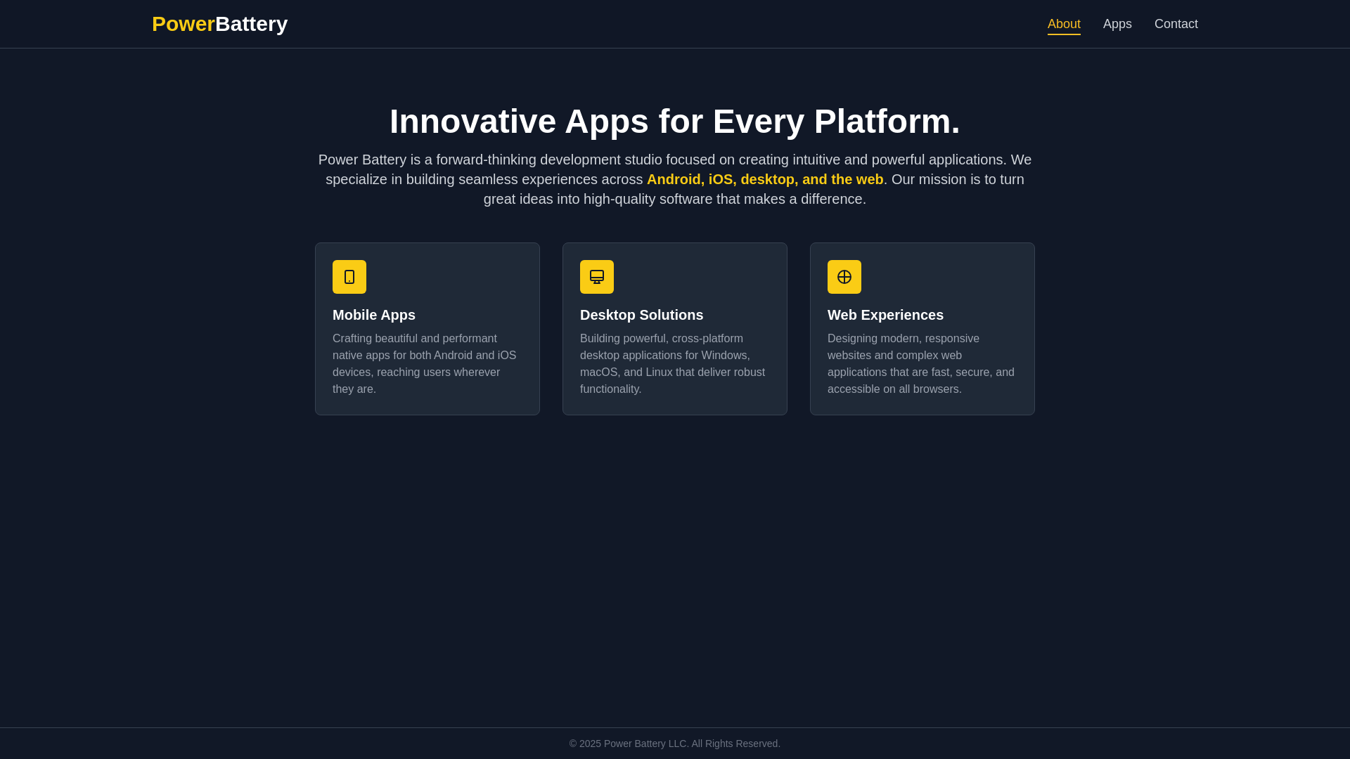 website screenshot of https://powerbatterywebsite.pages.dev/