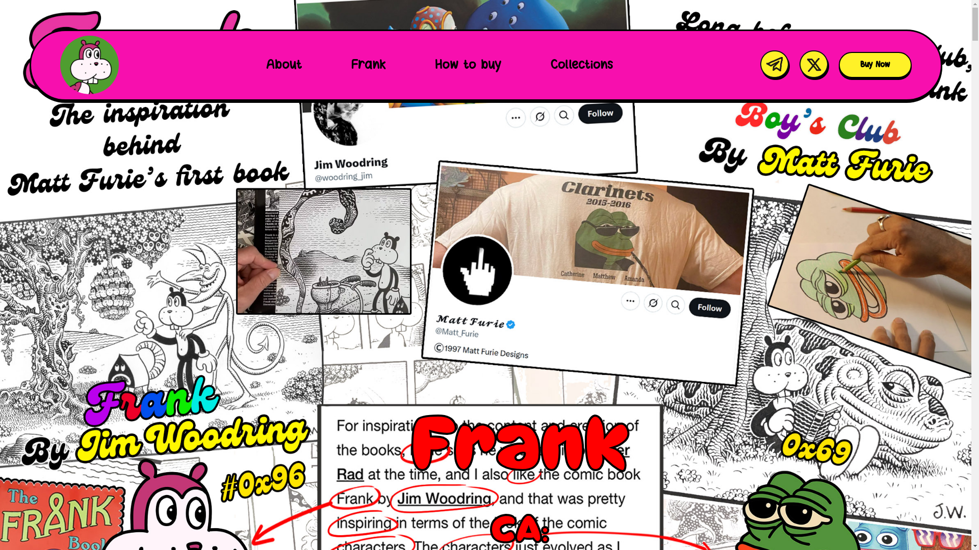website screenshot of https://frankmeme.lol/