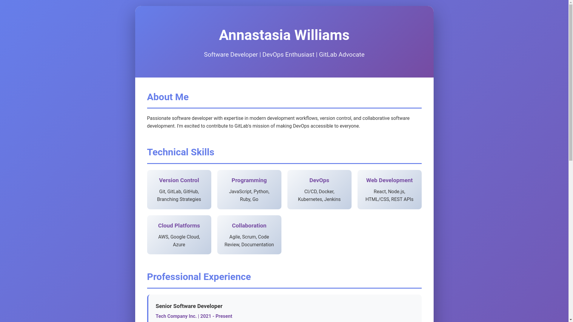 website screenshot of https://annastasia.dev/