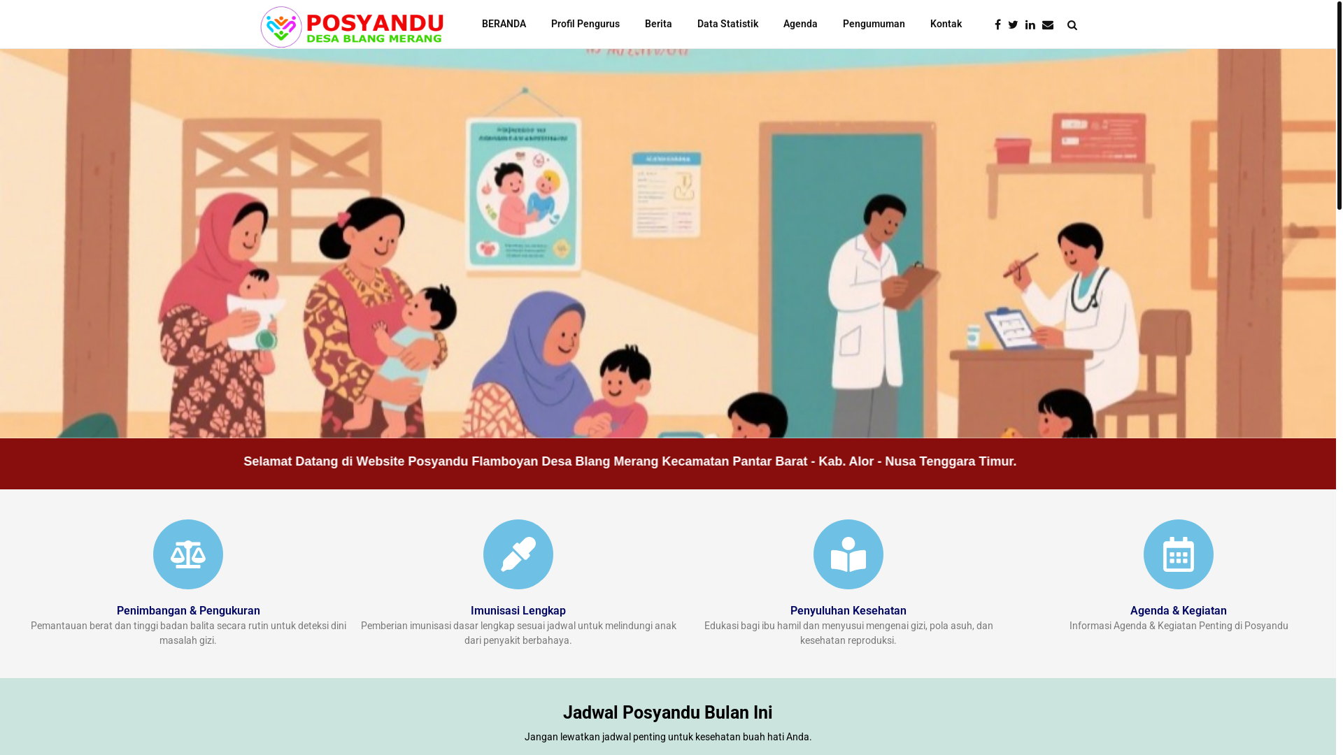 website screenshot of https://posyandublangmerang.com/