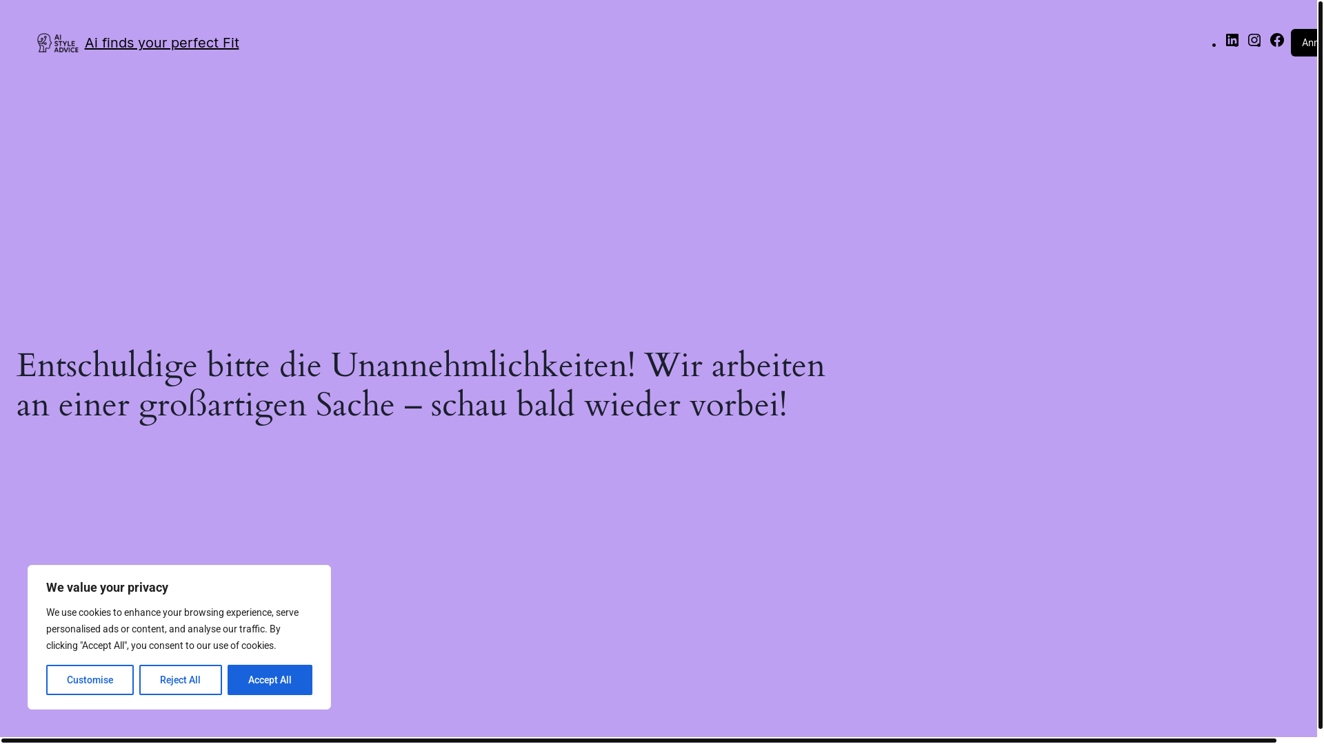 website screenshot of https://ai-style-advice.com/