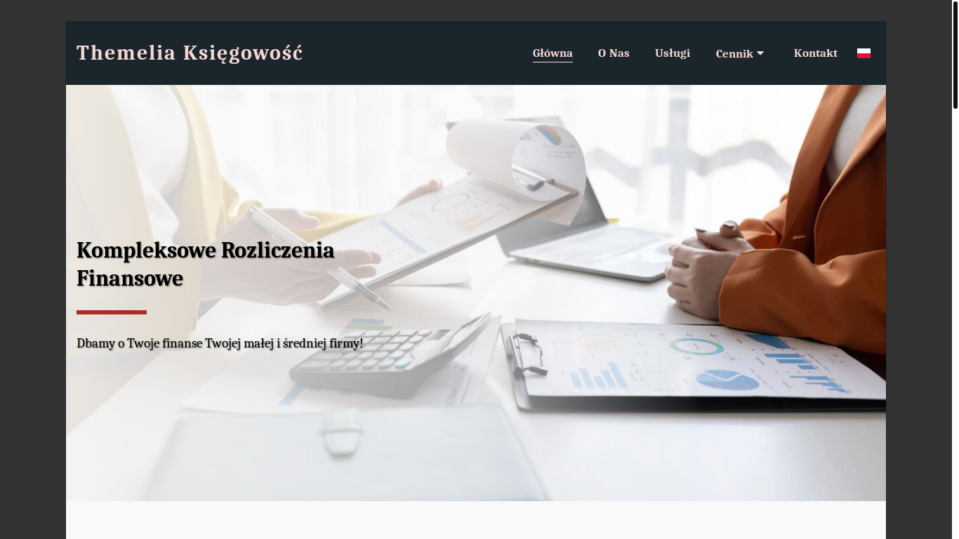 website screenshot of https://themelia-wro.com/