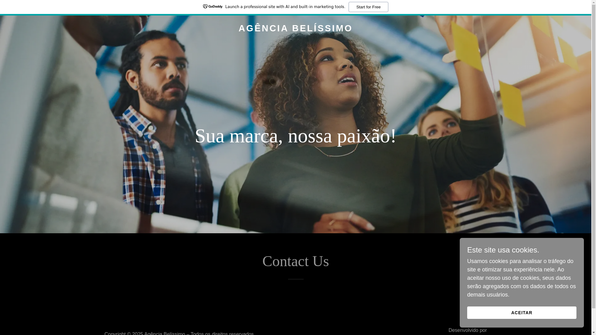 website screenshot of https://agenciabelissimo.com.br/