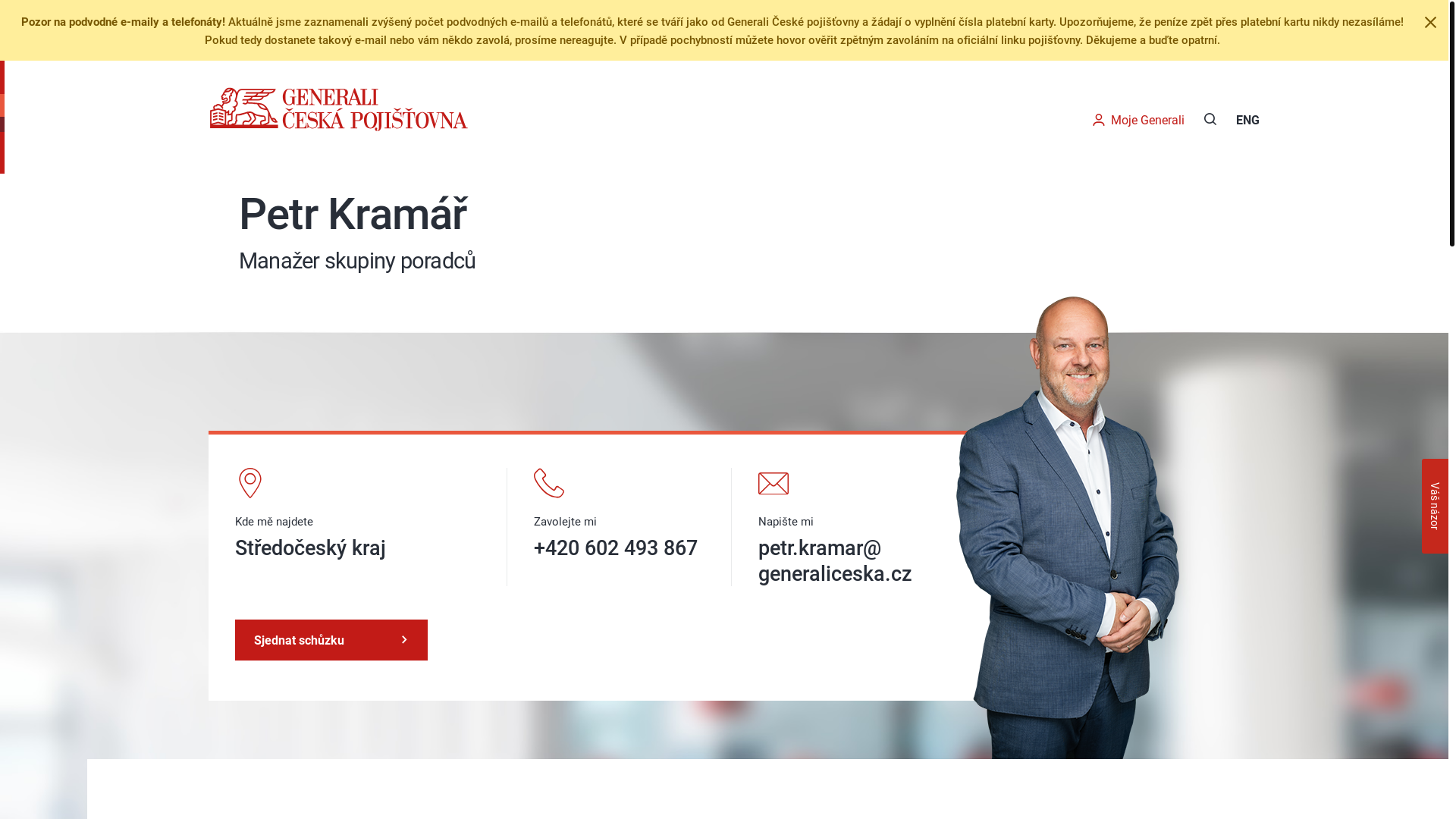 website screenshot of https://petrkramar.cz/