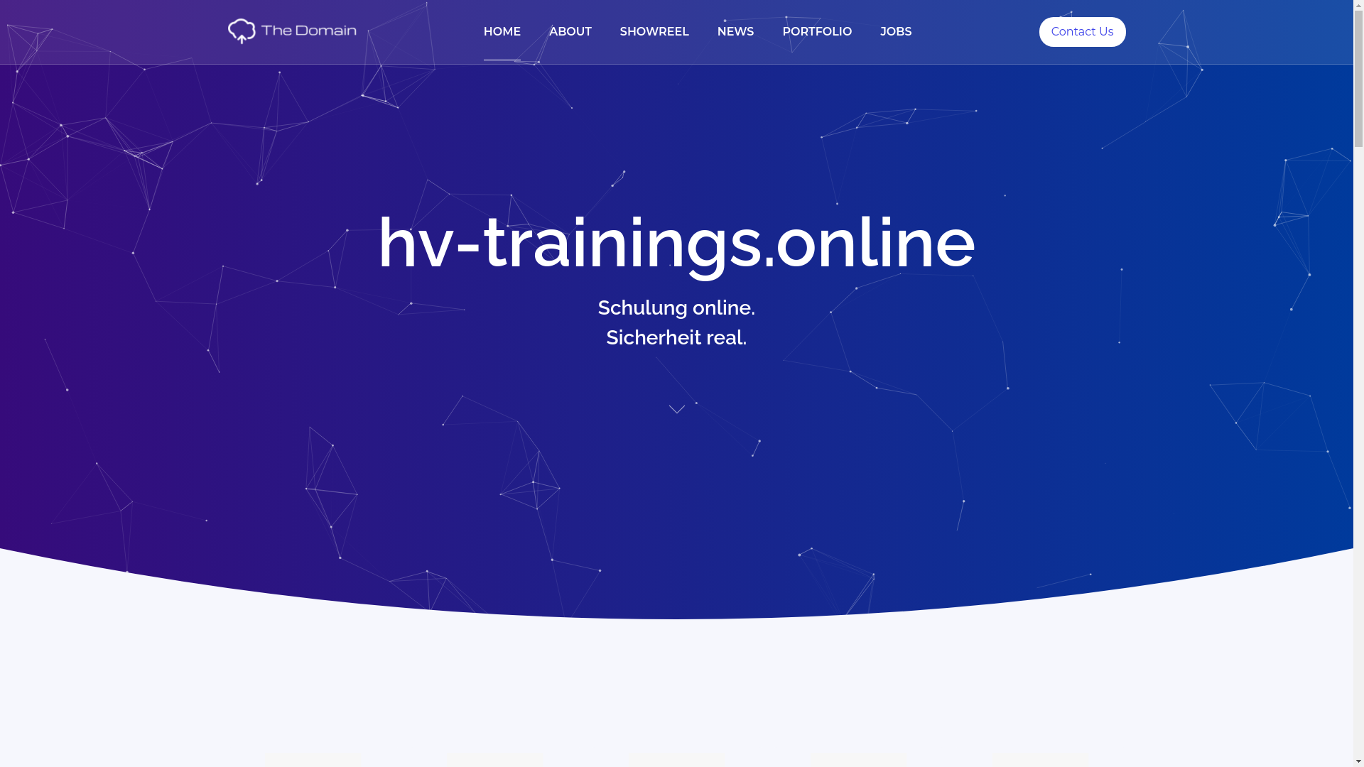 website screenshot of https://hv-trainings.eu/