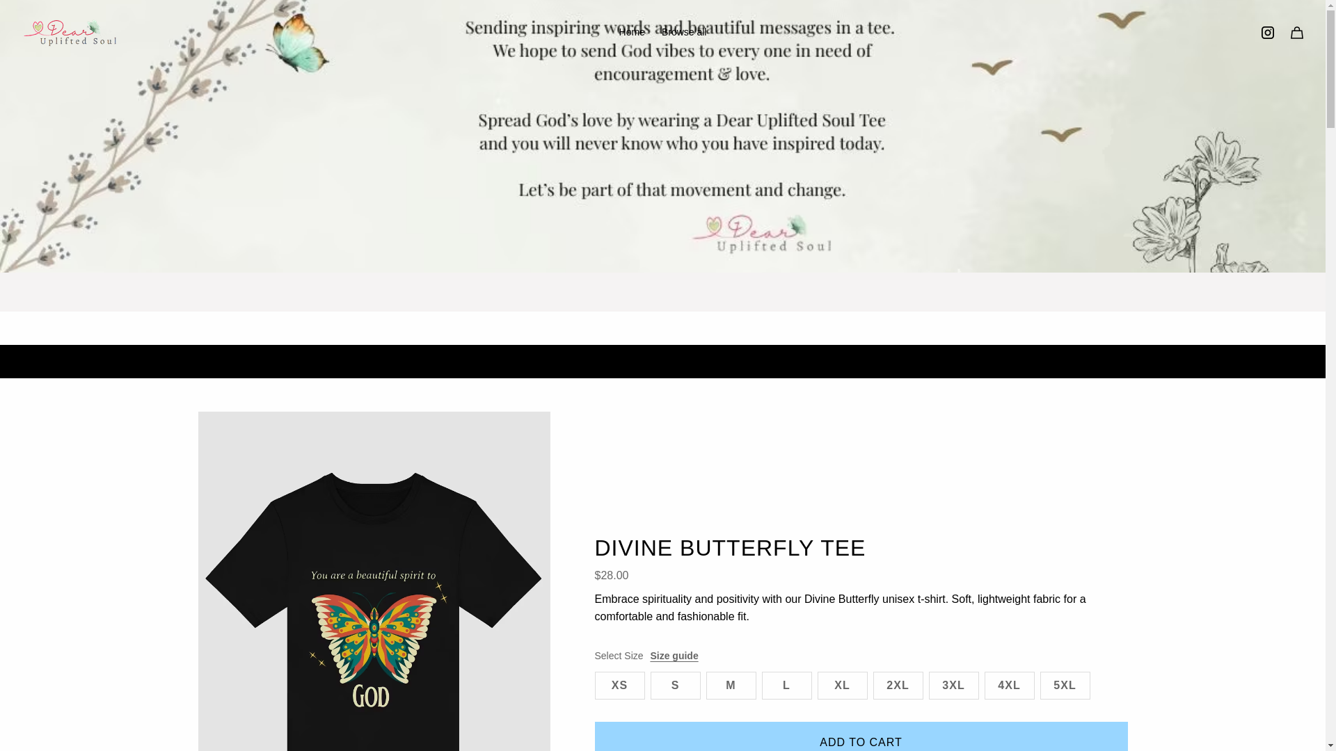website screenshot of https://dearupliftedsoul.store/