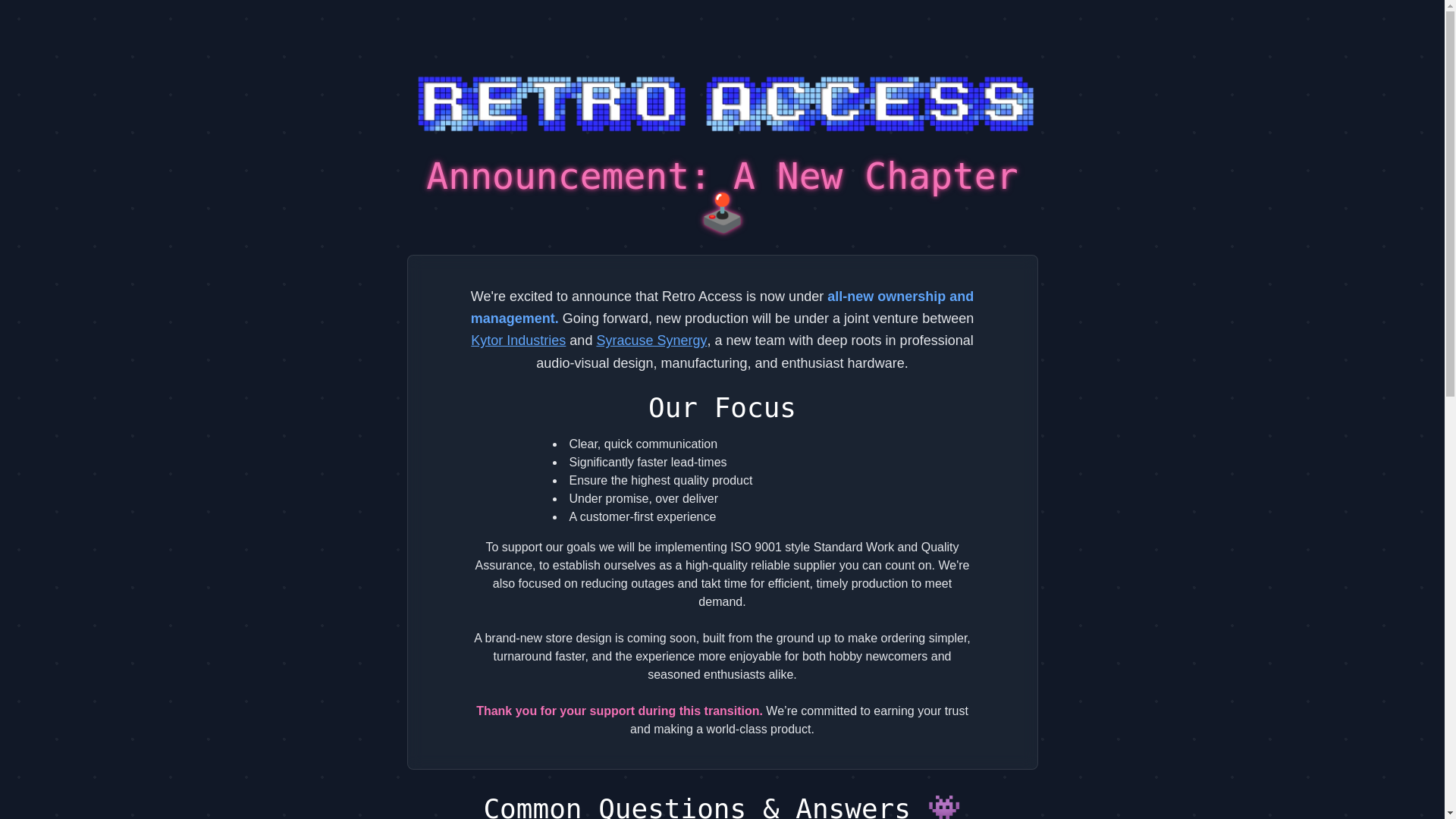 website screenshot of https://retro-access.pages.dev/
