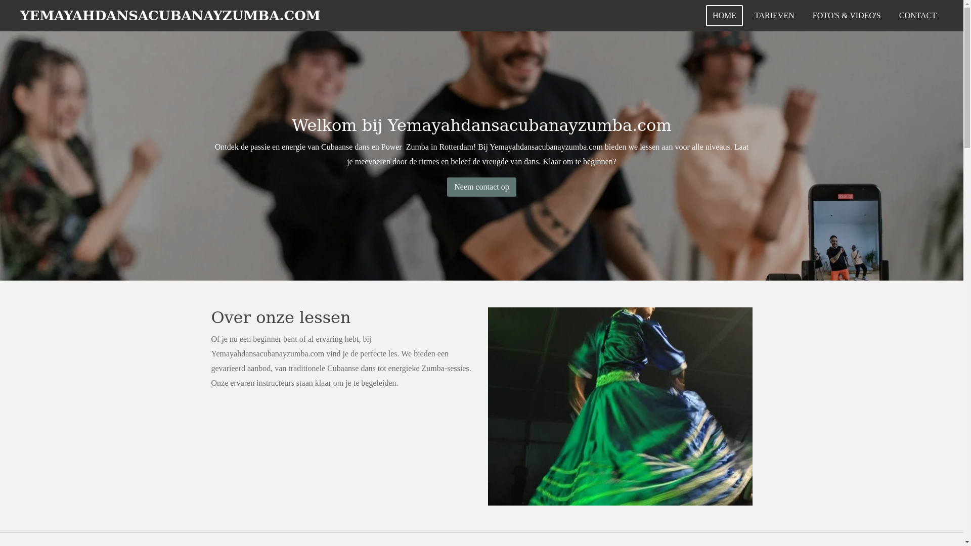 website screenshot of https://yemayahdansacubanayzumba.com/