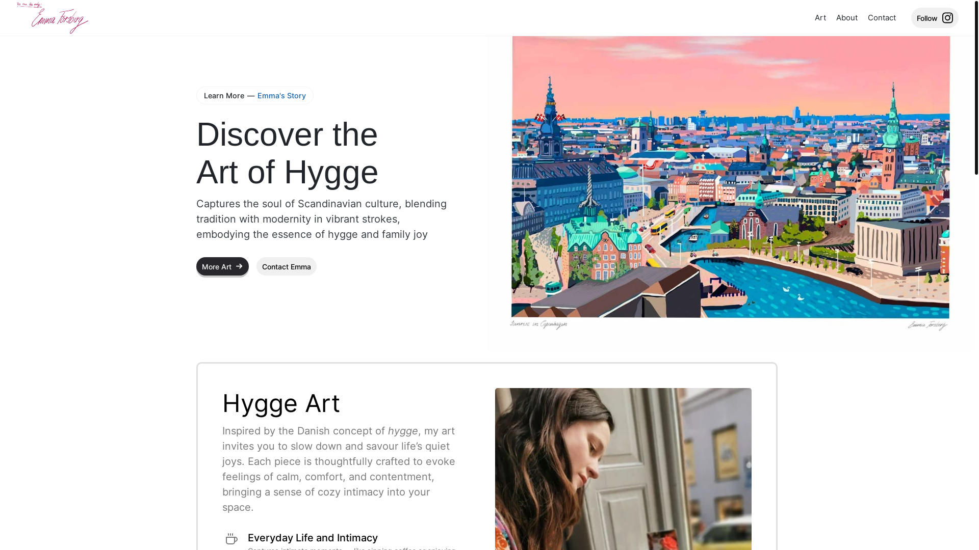 website screenshot of https://emmaforsbergart-com.pages.dev/