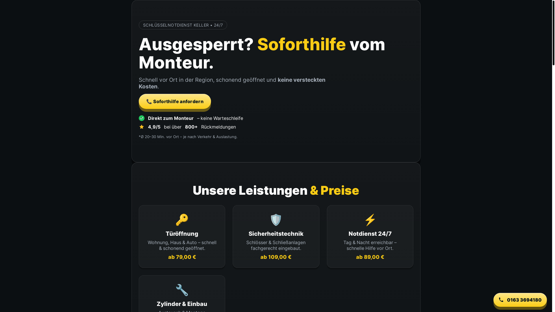 website screenshot of https://schluesselnotdienstkeller1.pages.dev/
