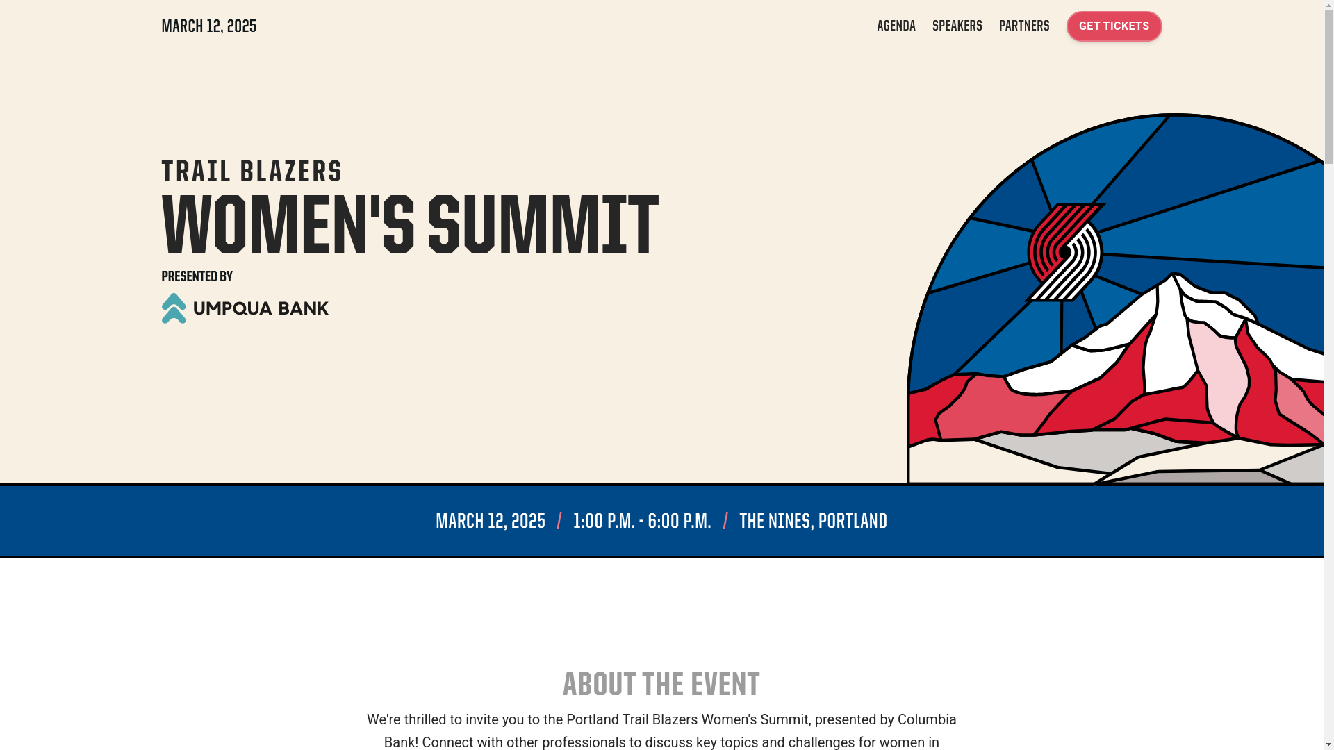 website screenshot of https://blazers-womens-summit-tb6dy.kinsta.page