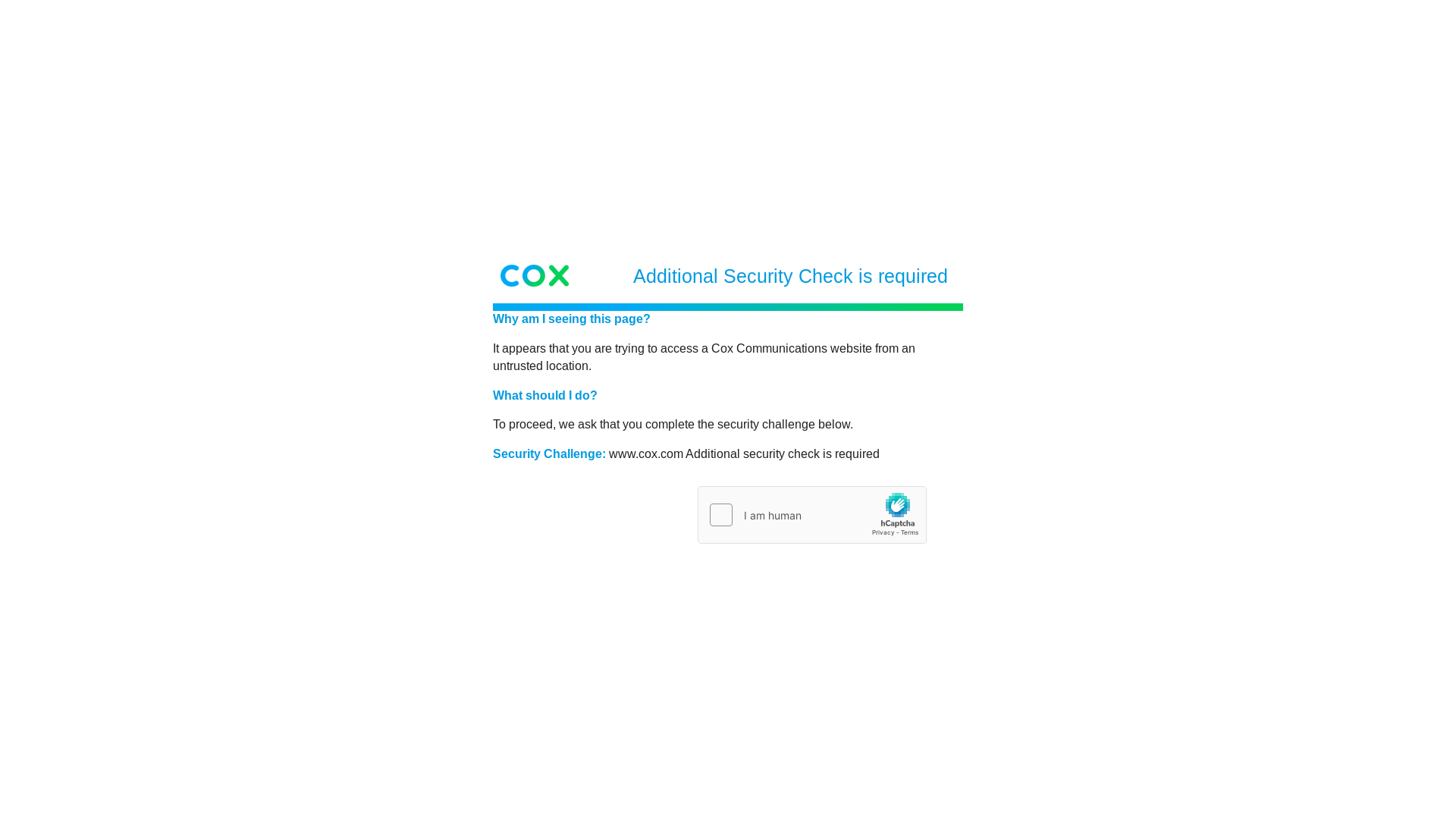 website screenshot of https://cox.com/
