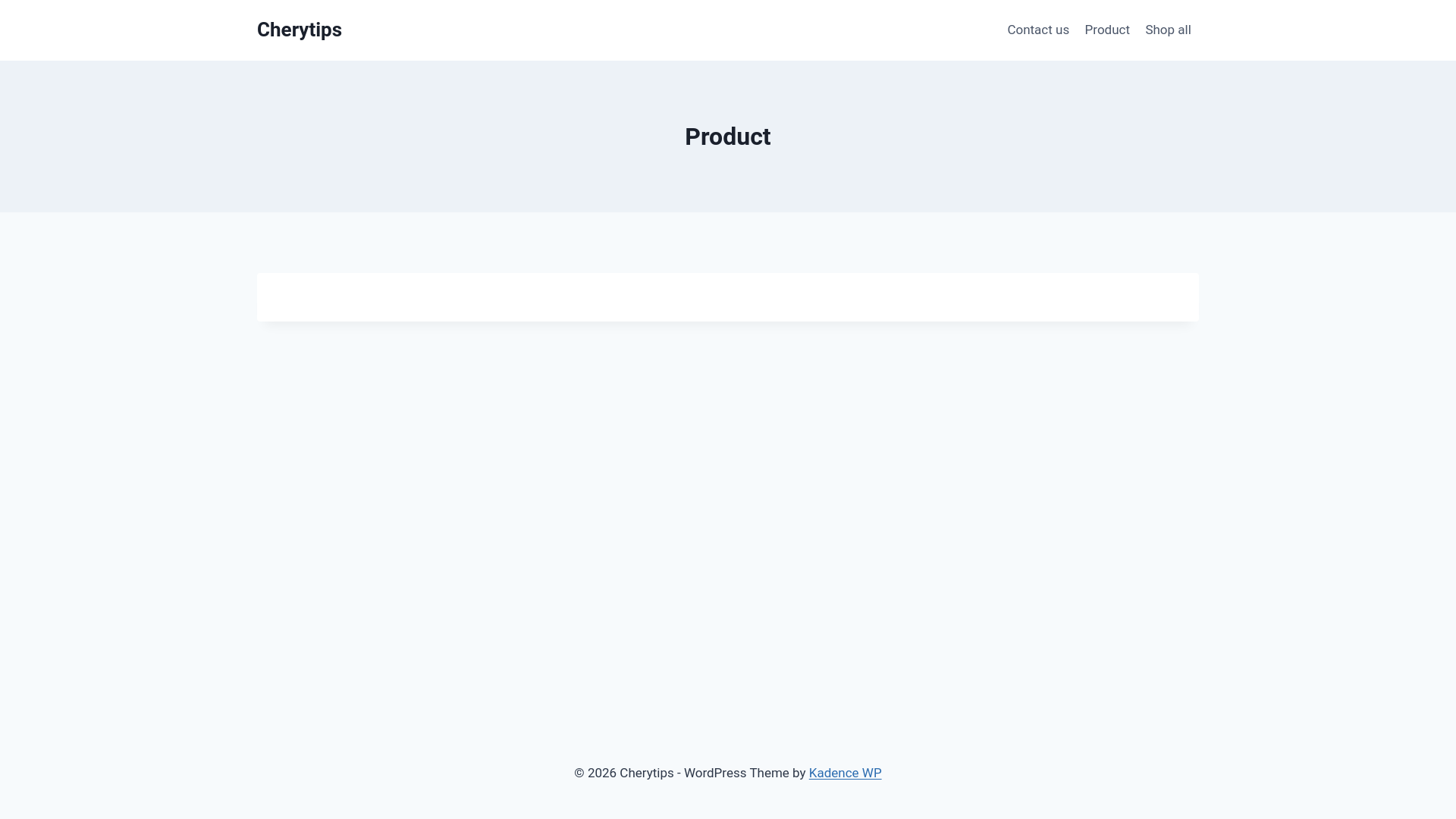 website screenshot of https://cherytips.com/