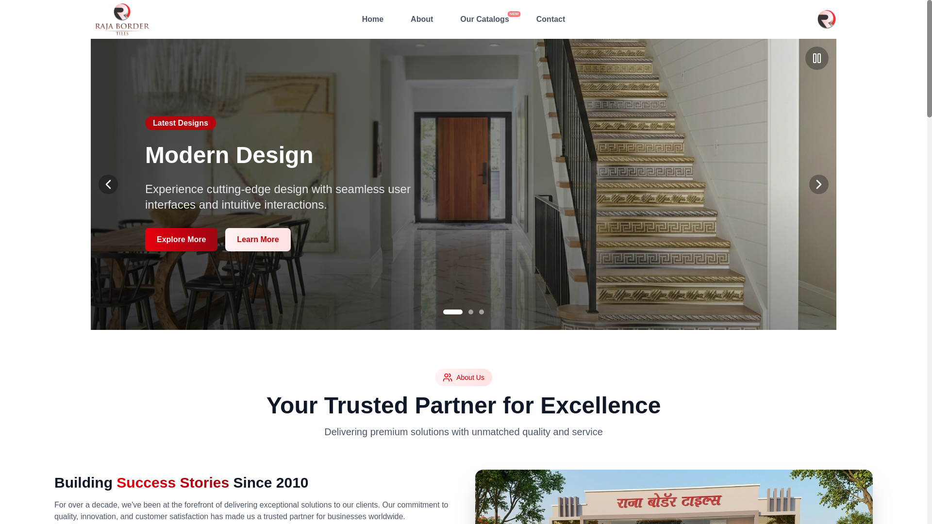 website screenshot of https://raja-border-tiles.pages.dev/