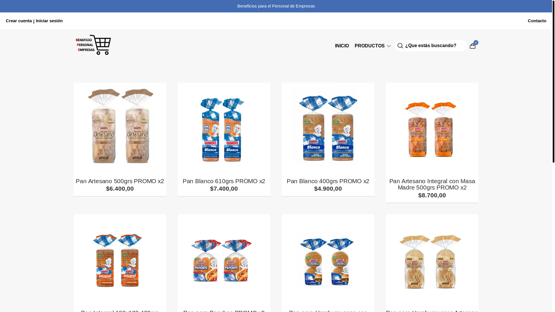 website screenshot of https://beneficiospersonalempresas.com.ar/