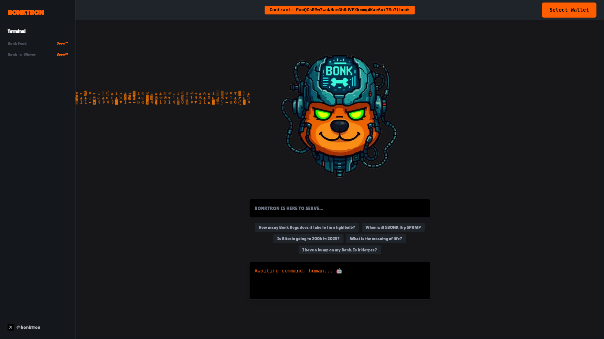 website screenshot of https://ultrabonk.xyz/