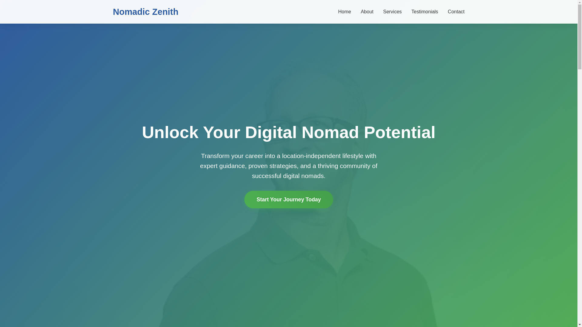 website screenshot of https://nomadiczenith.qpon/