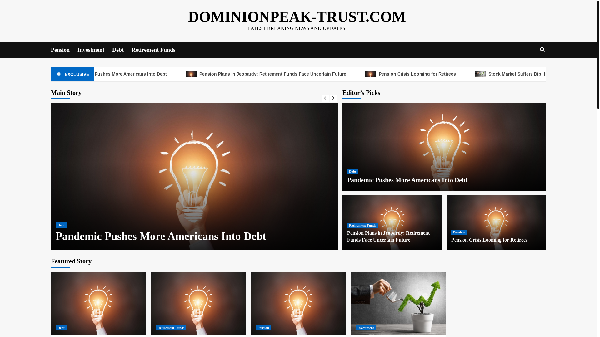 website screenshot of https://dominionpeak-trust.com/