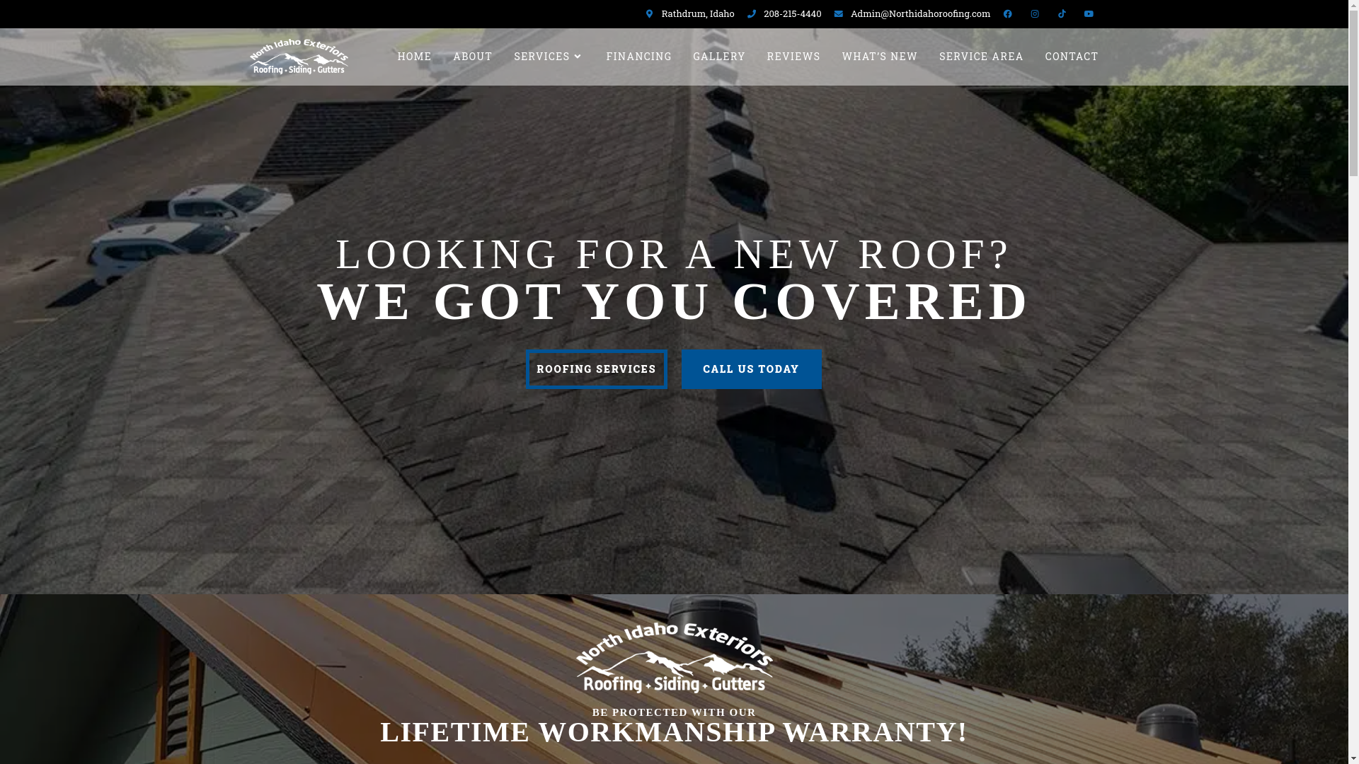 website screenshot of https://northidahoroofing.com/