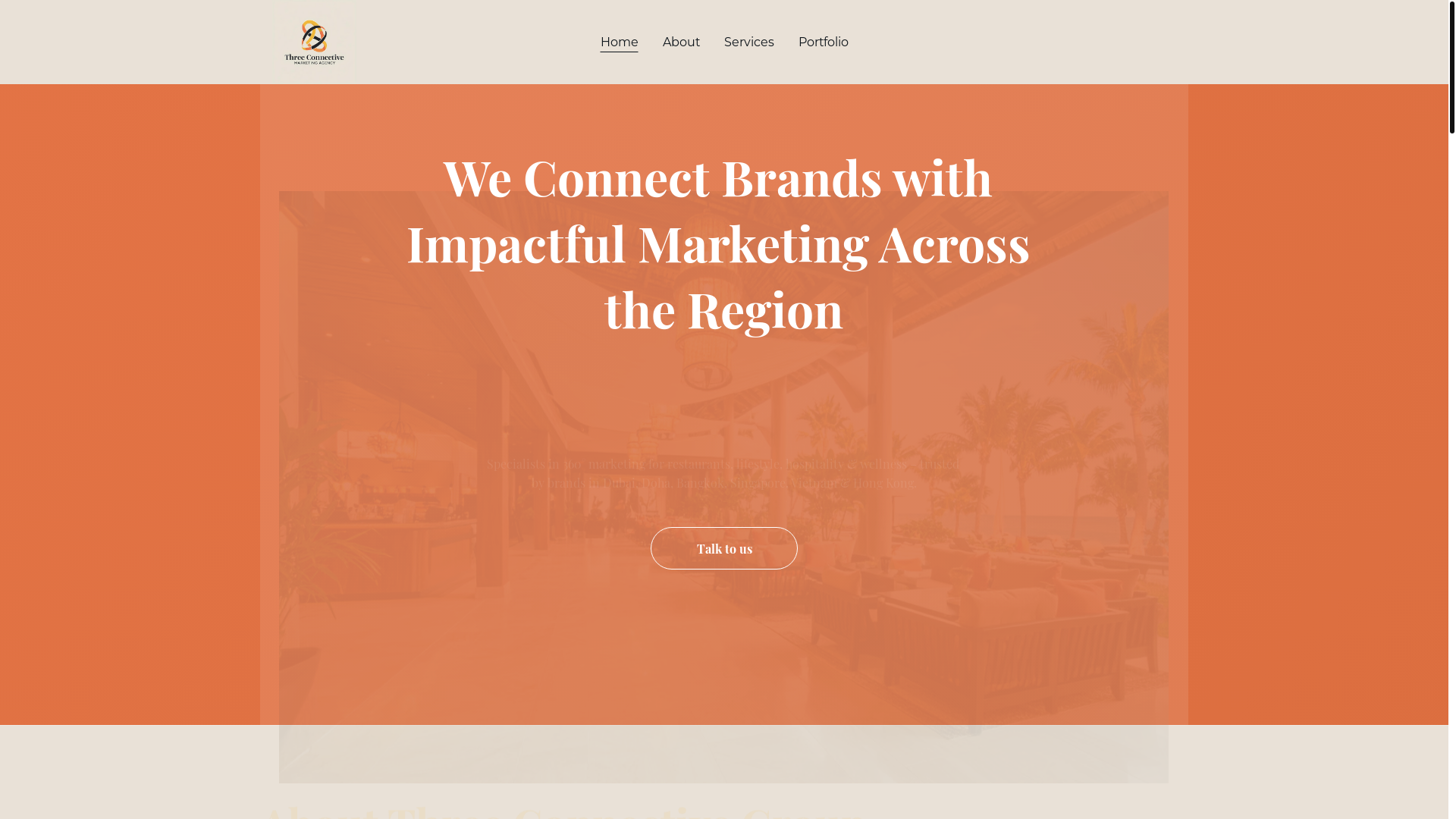 website screenshot of https://threeconnectivemarketing.com/