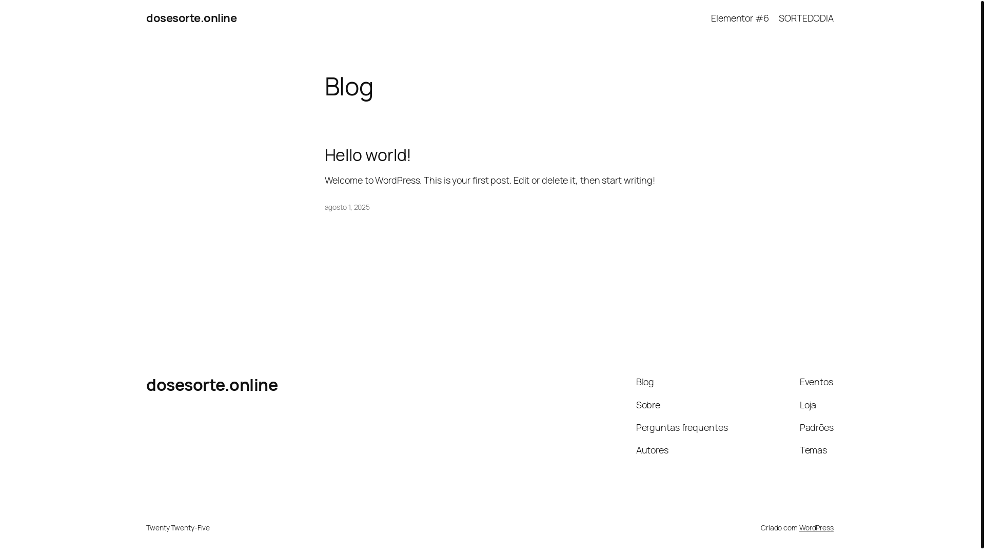website screenshot of https://dosesorte.online/