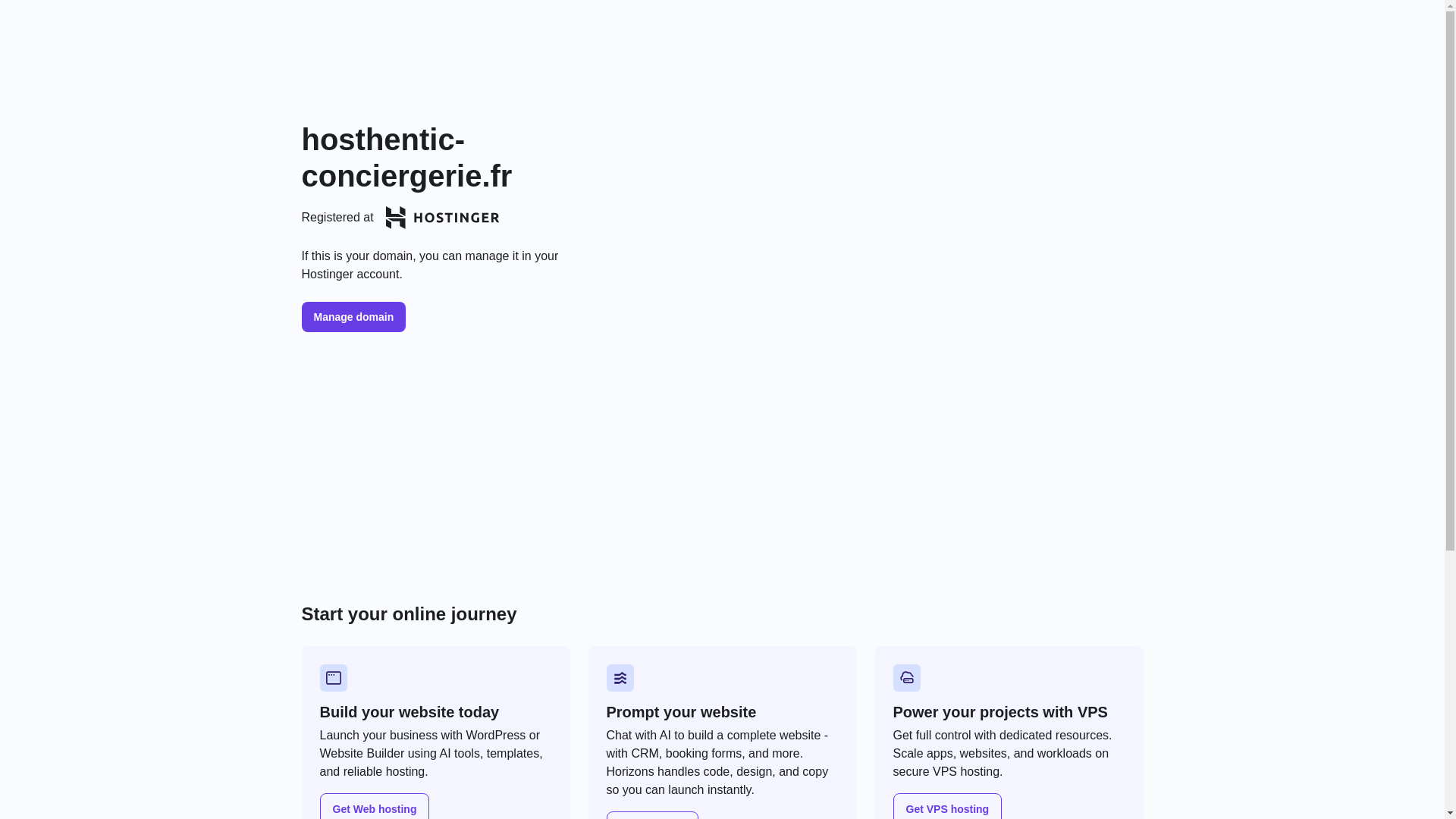 website screenshot of https://hosthentic-conciergerie.fr/