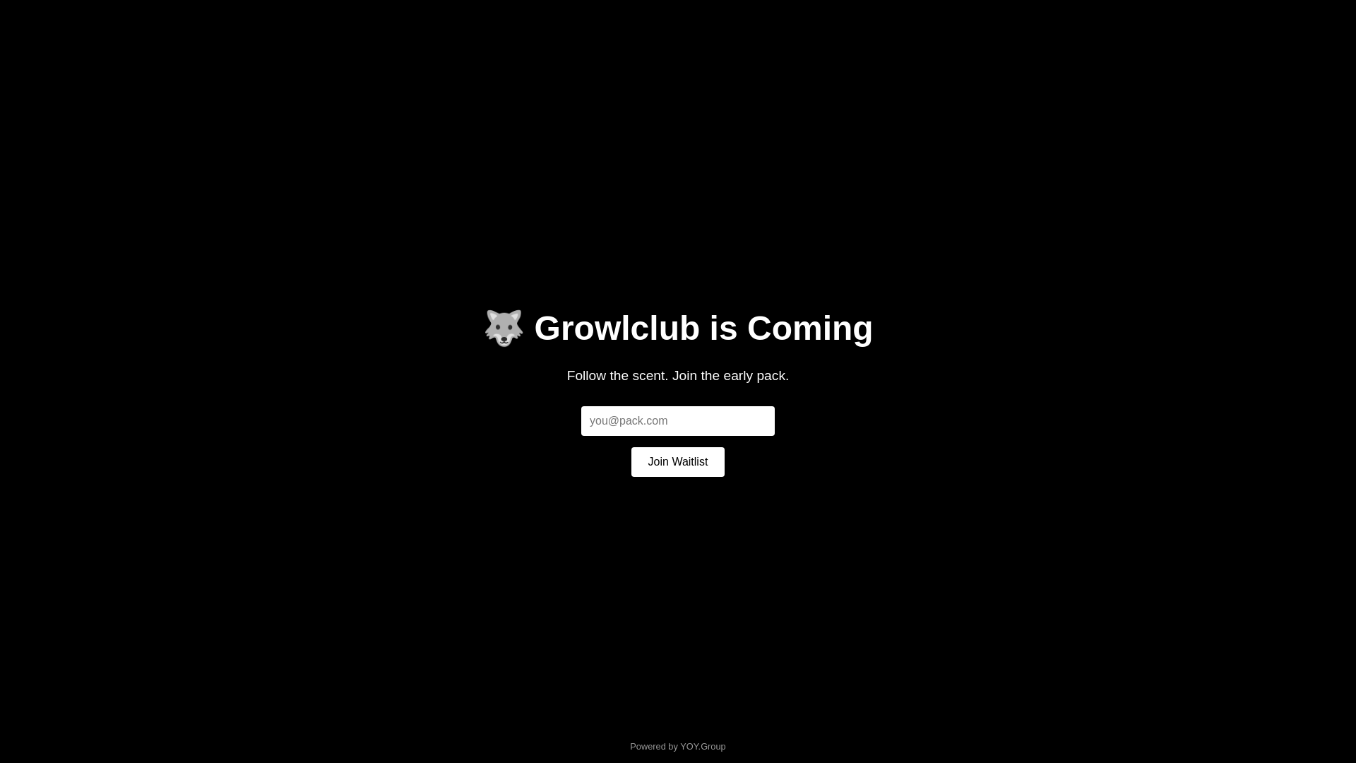 website screenshot of https://growlclub-landing.pages.dev/
