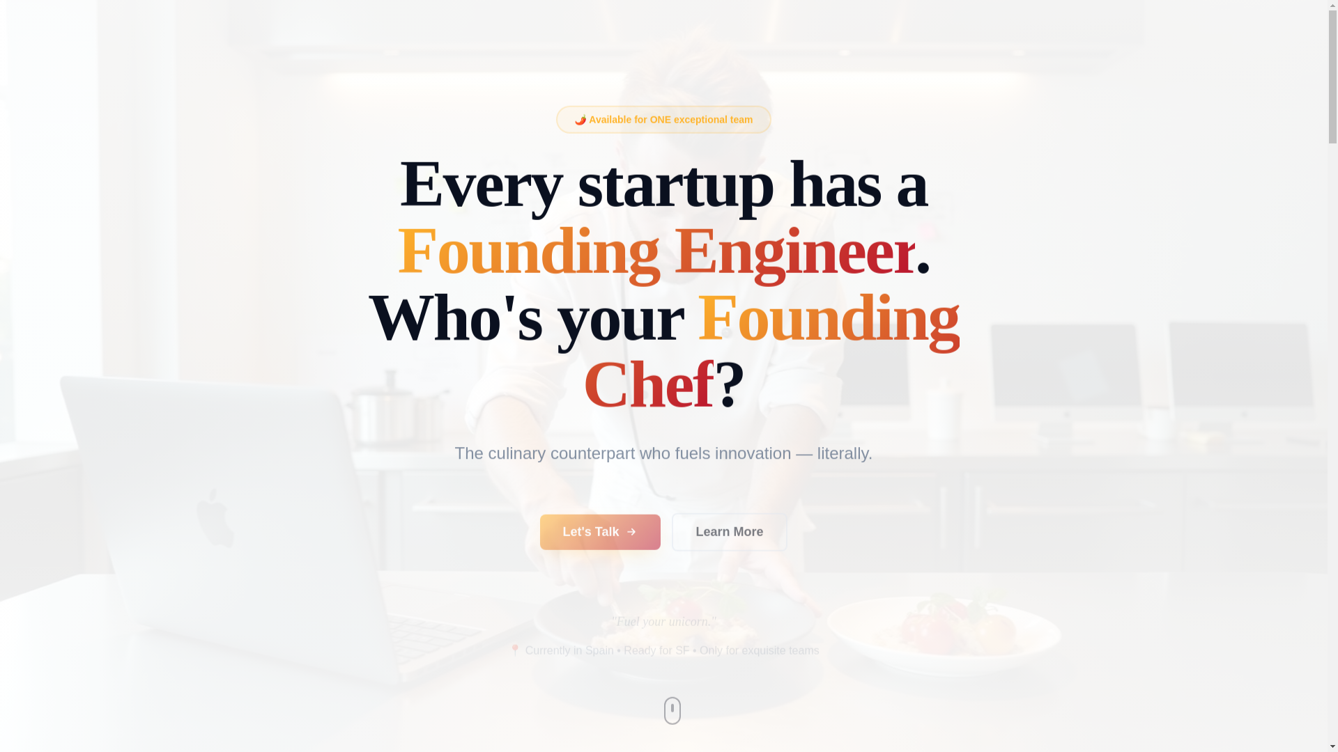 website screenshot of https://foundingchef.pages.dev/