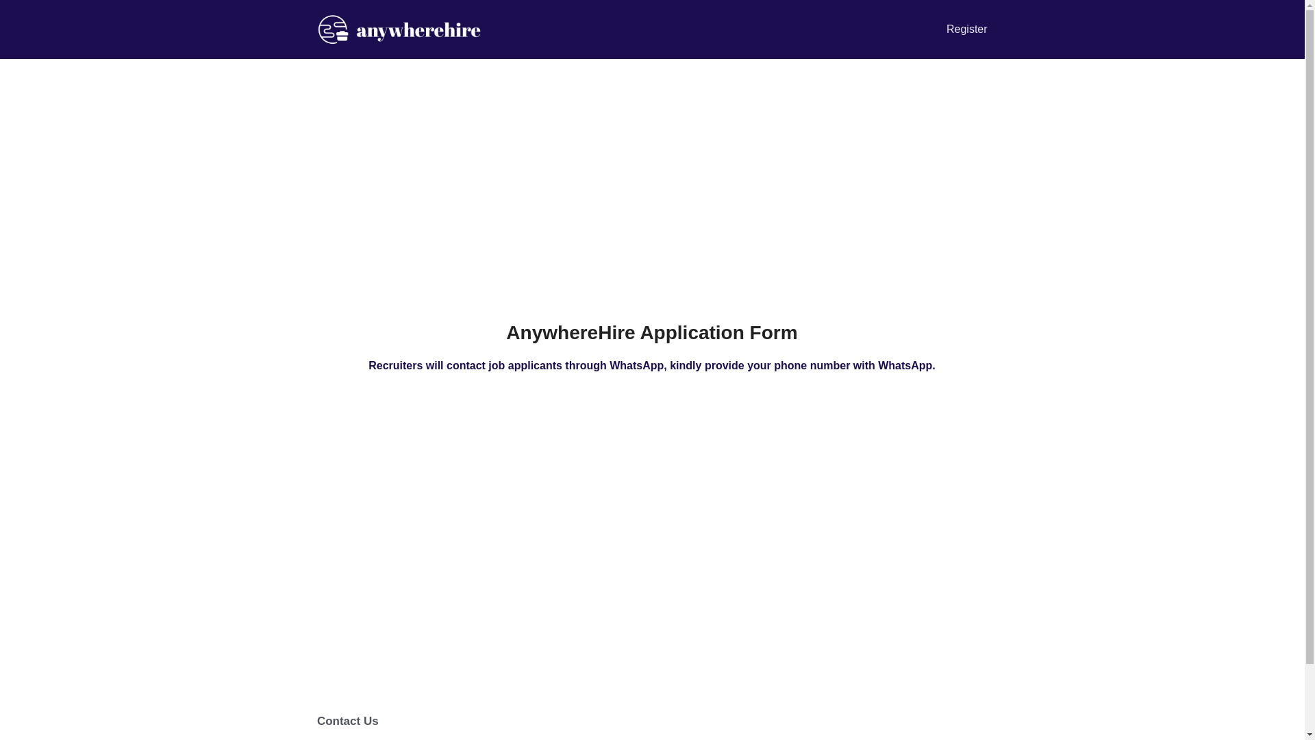 website screenshot of https://www.anywherehire.net/
