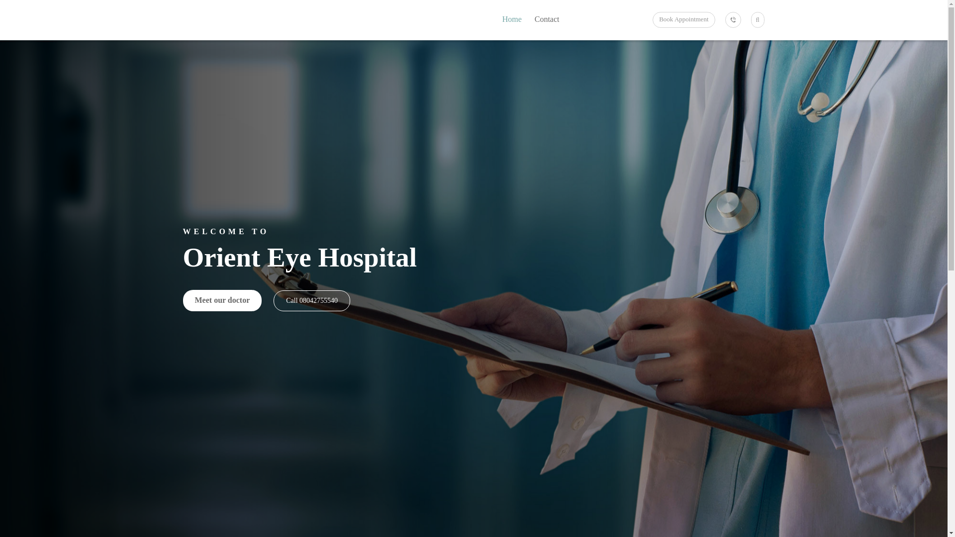 website screenshot of https://orienteyehospital.in/