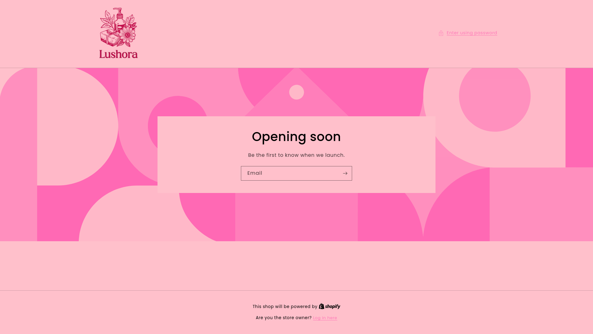 website screenshot of https://lushora1.com/