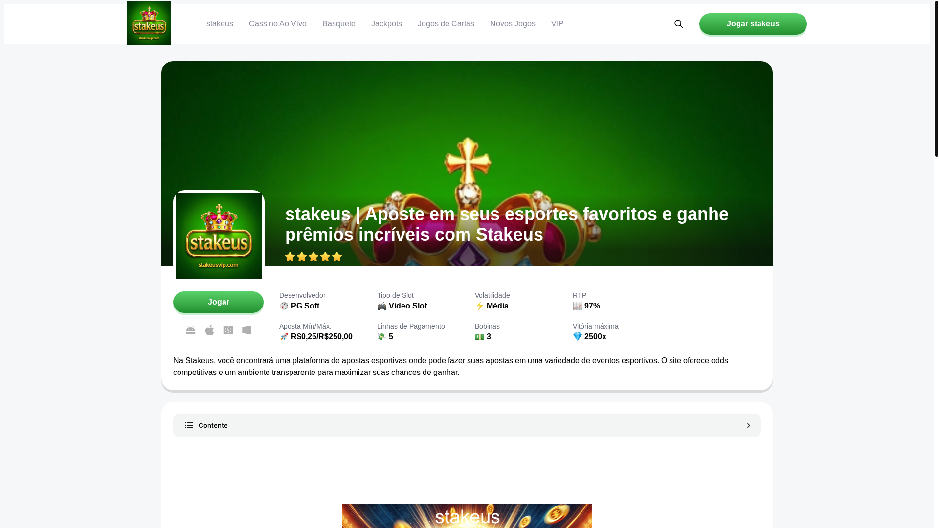 website screenshot of https://stakeusvip.com/