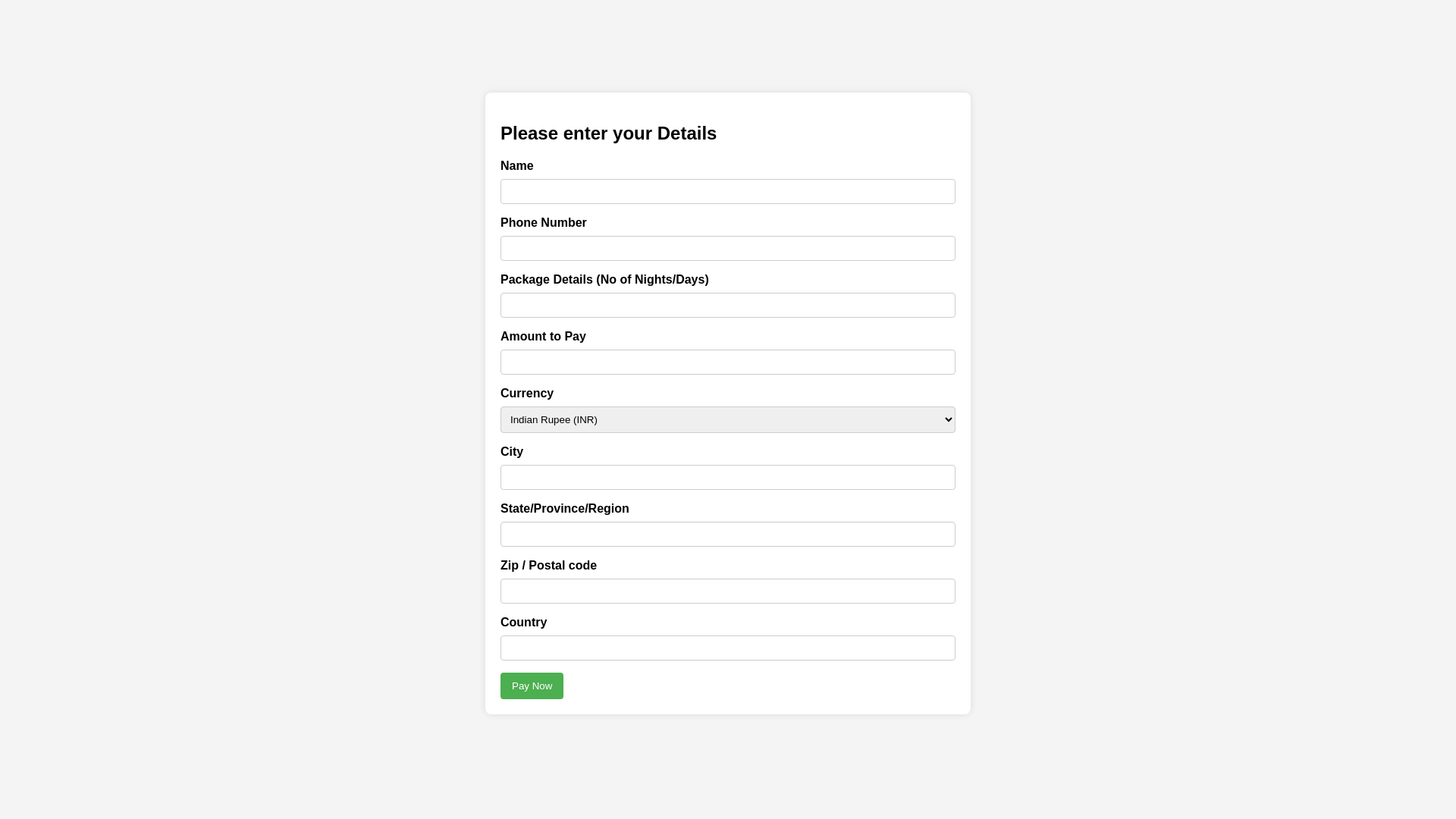 website screenshot of https://api.thediscoverkashmir.in/payment